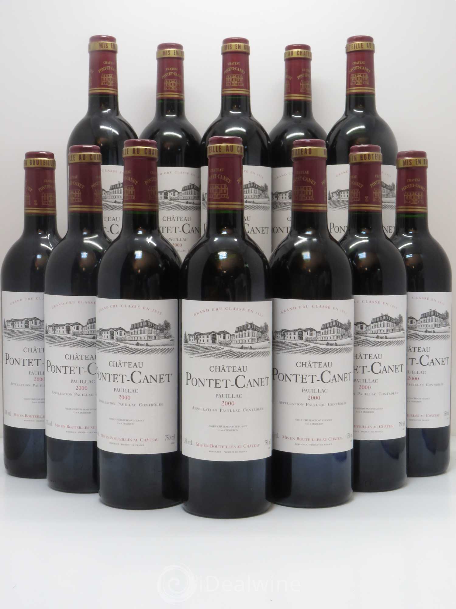 Château Pontet Canet 5ème Grand Cru Classé 2000 - Lot de 12 bouteilles - 0