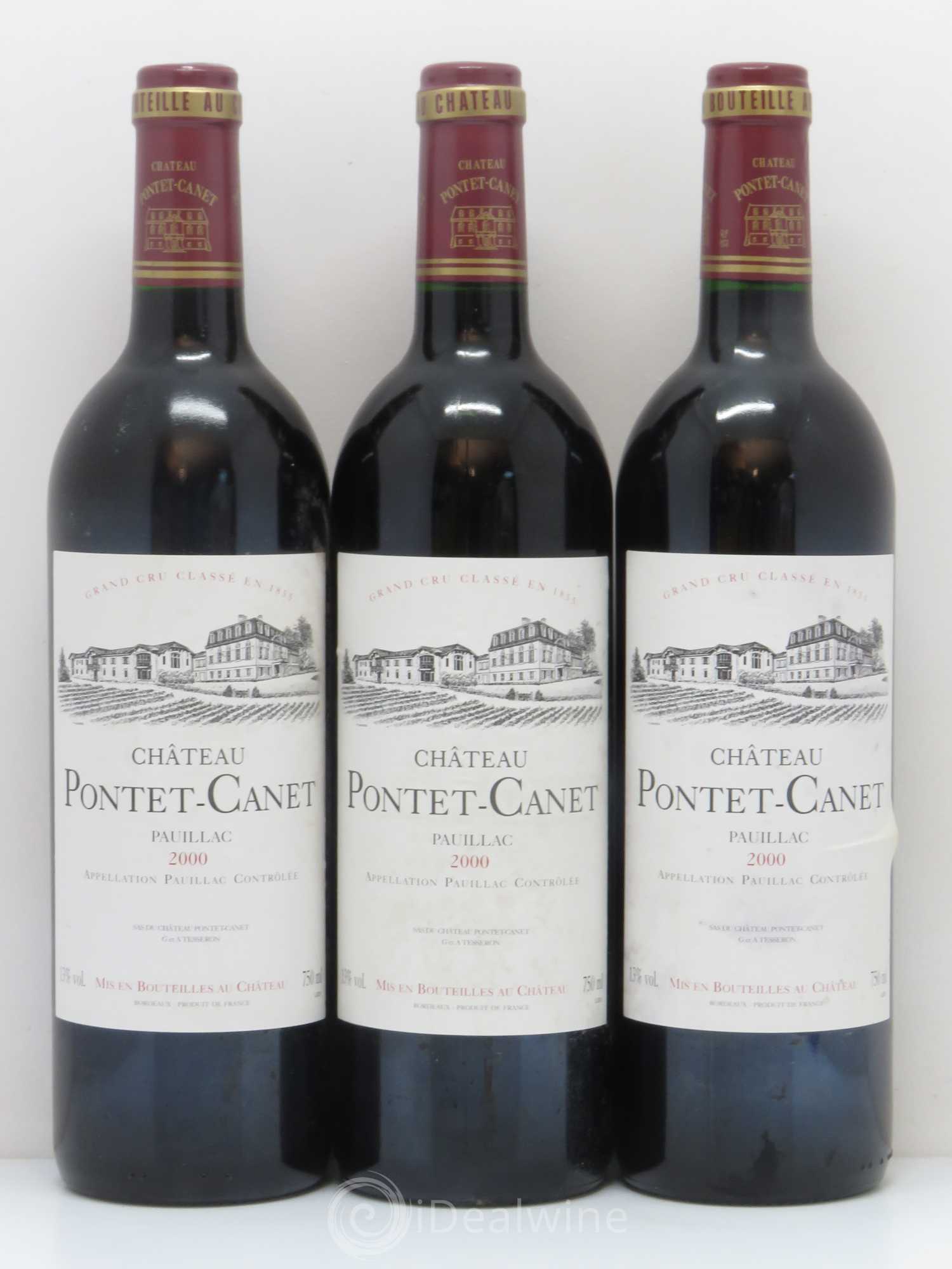 Château Pontet Canet 5ème Grand Cru Classé 2000 - Lot de 12 bouteilles - 1