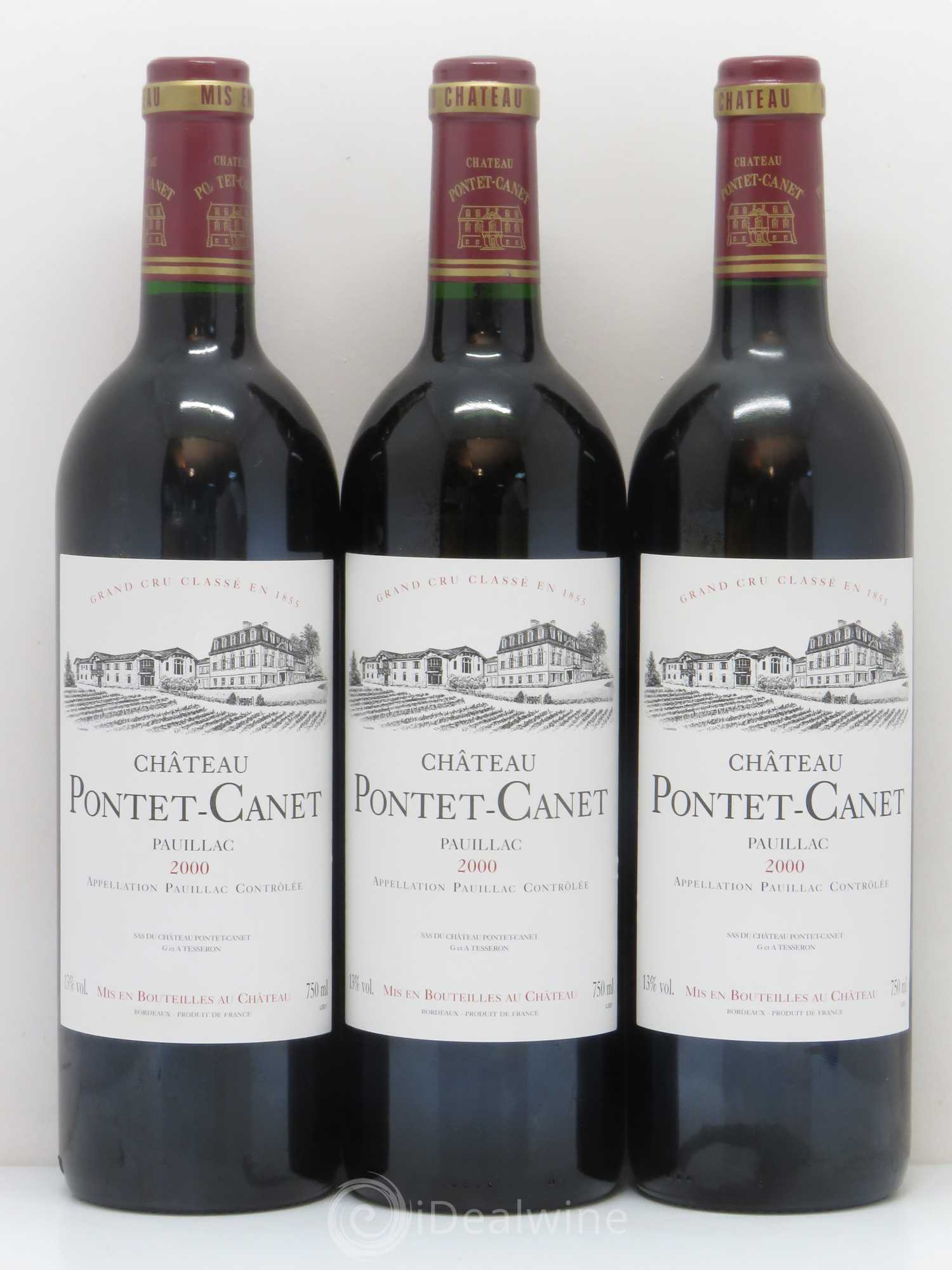 Château Pontet Canet 5ème Grand Cru Classé 2000 - Lot de 12 bouteilles - 1