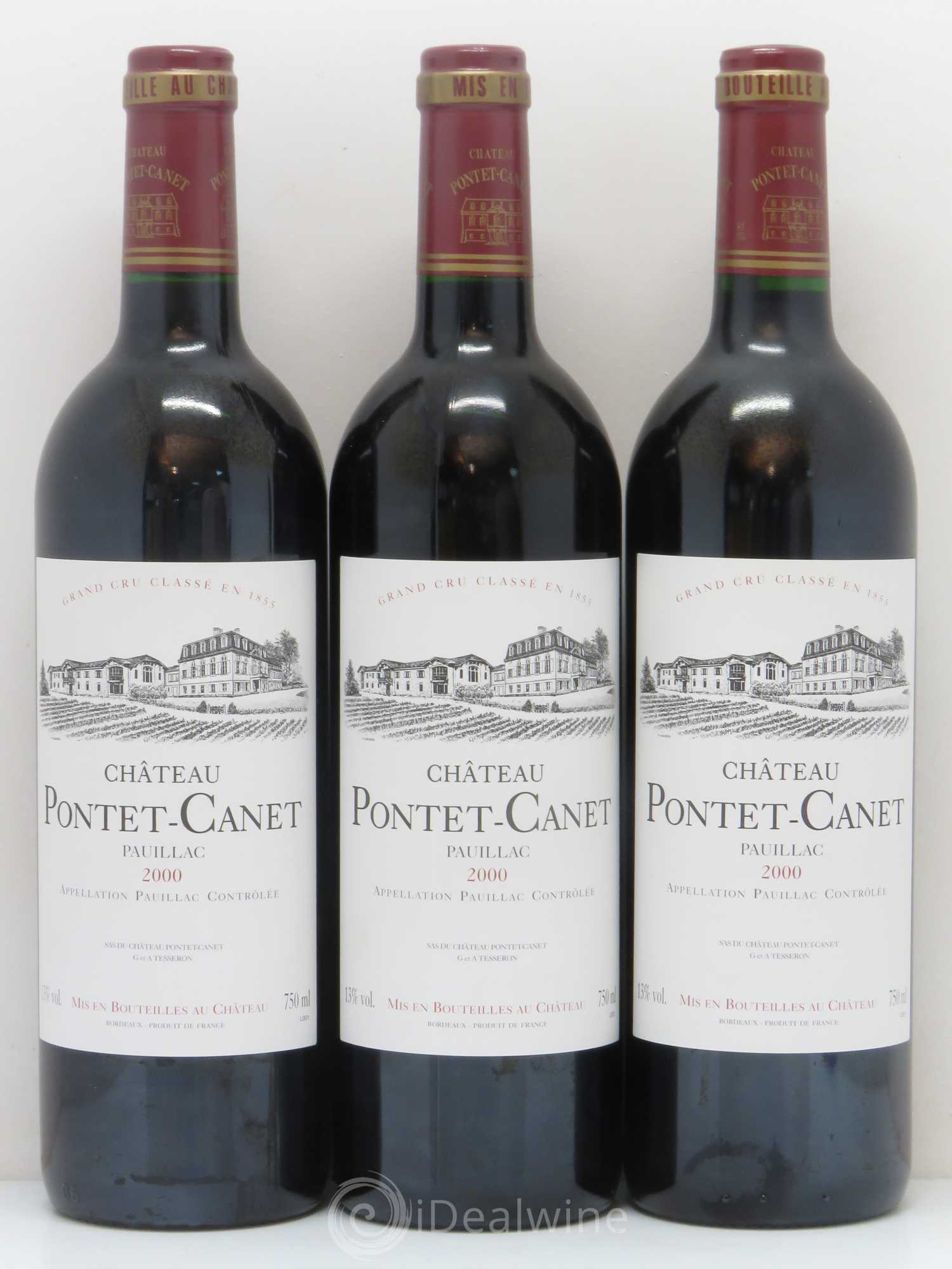 Château Pontet Canet 5ème Grand Cru Classé 2000 - Lot de 12 bouteilles - 1