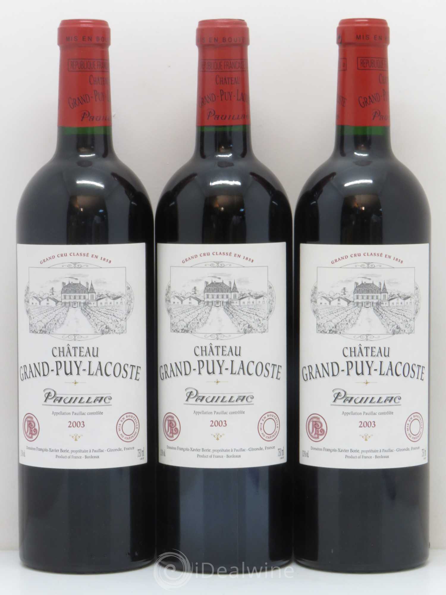 Château Grand Puy Lacoste 5ème Grand Cru Classé 2003 - Lot de 12 bouteilles - 3