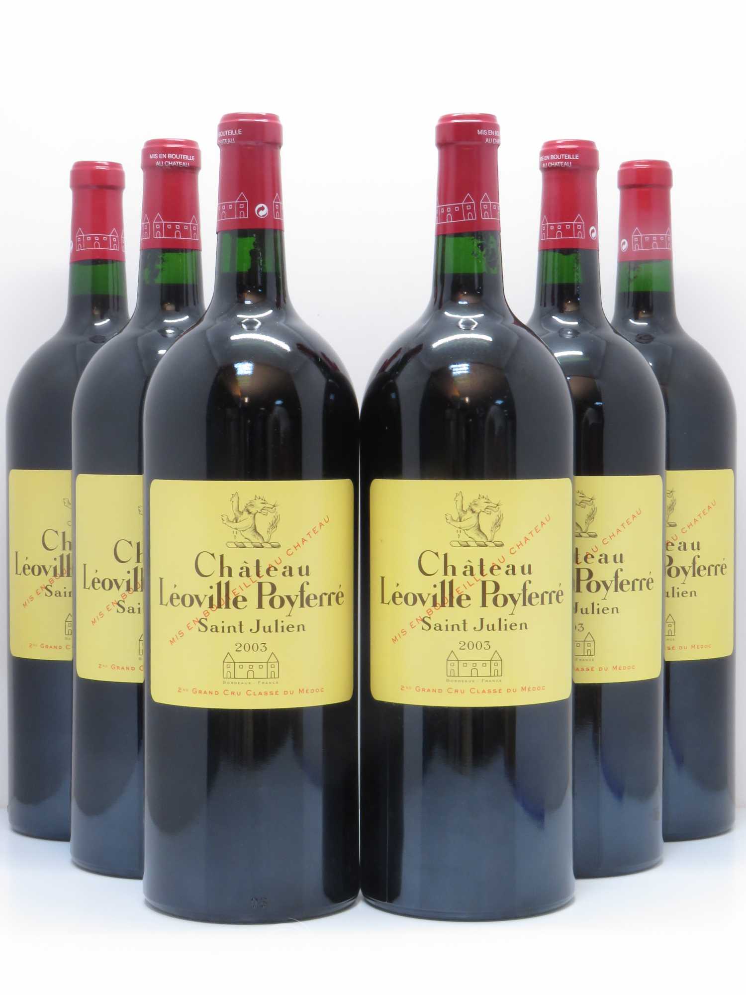 Château Léoville Poyferré 2ème Grand Cru Classé 2003 - Lot de 6 magnums - 0