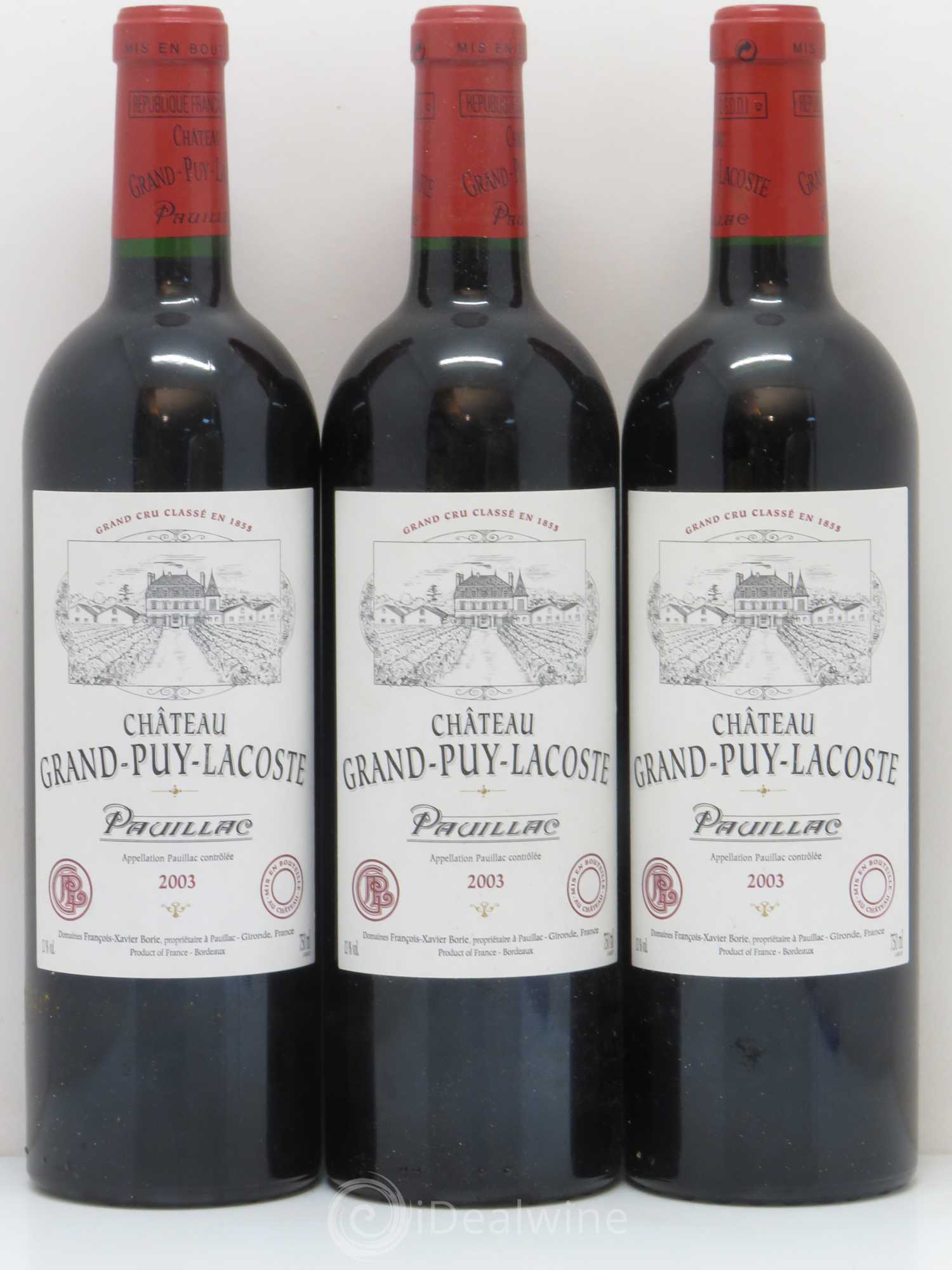 Château Grand Puy Lacoste 5ème Grand Cru Classé 2003 - Lot de 12 bouteilles - 2