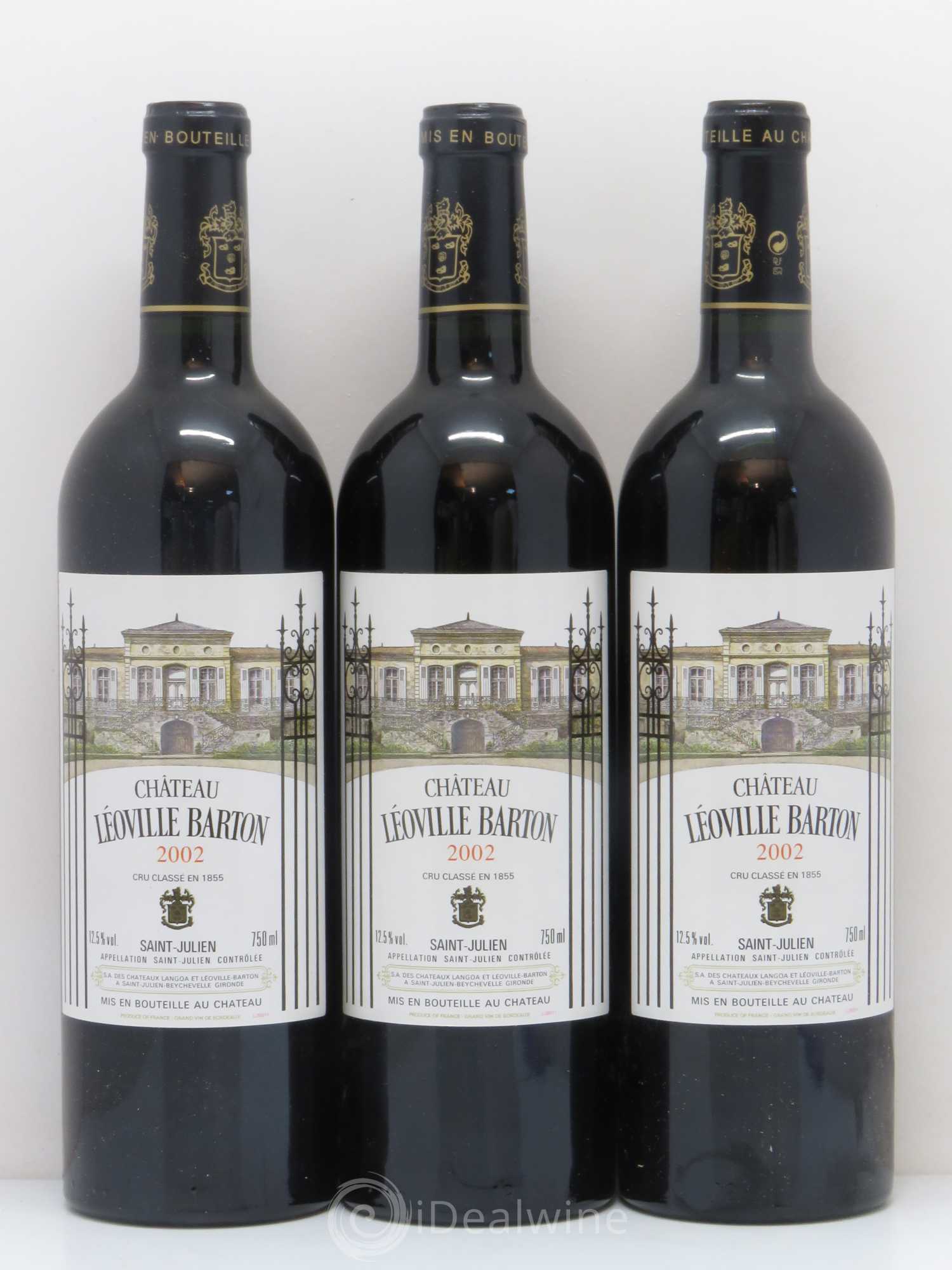 Château Léoville Barton 2ème Grand Cru Classé 2002 - Lot de 12 bouteilles - 1