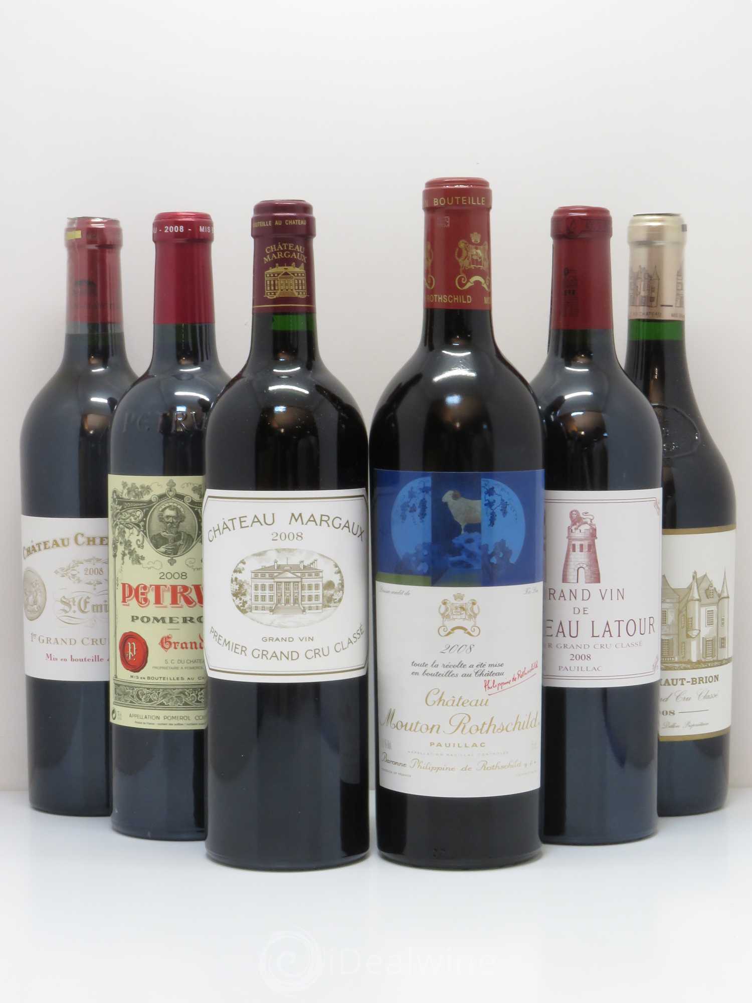 Caisse Collection Duclot 2008 6 btes (1 cheval blanc, 1 Petrus, 1 margaux, 1 mouton, 1 latour , 1 haut brion) 2008 - Posten von 1 Flasche - 0