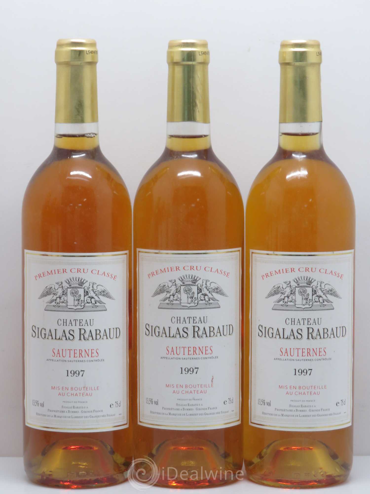 Château Sigalas Rabaud 1er Grand Cru Classé 1997 - Lotto di 6 bottiglie - 1