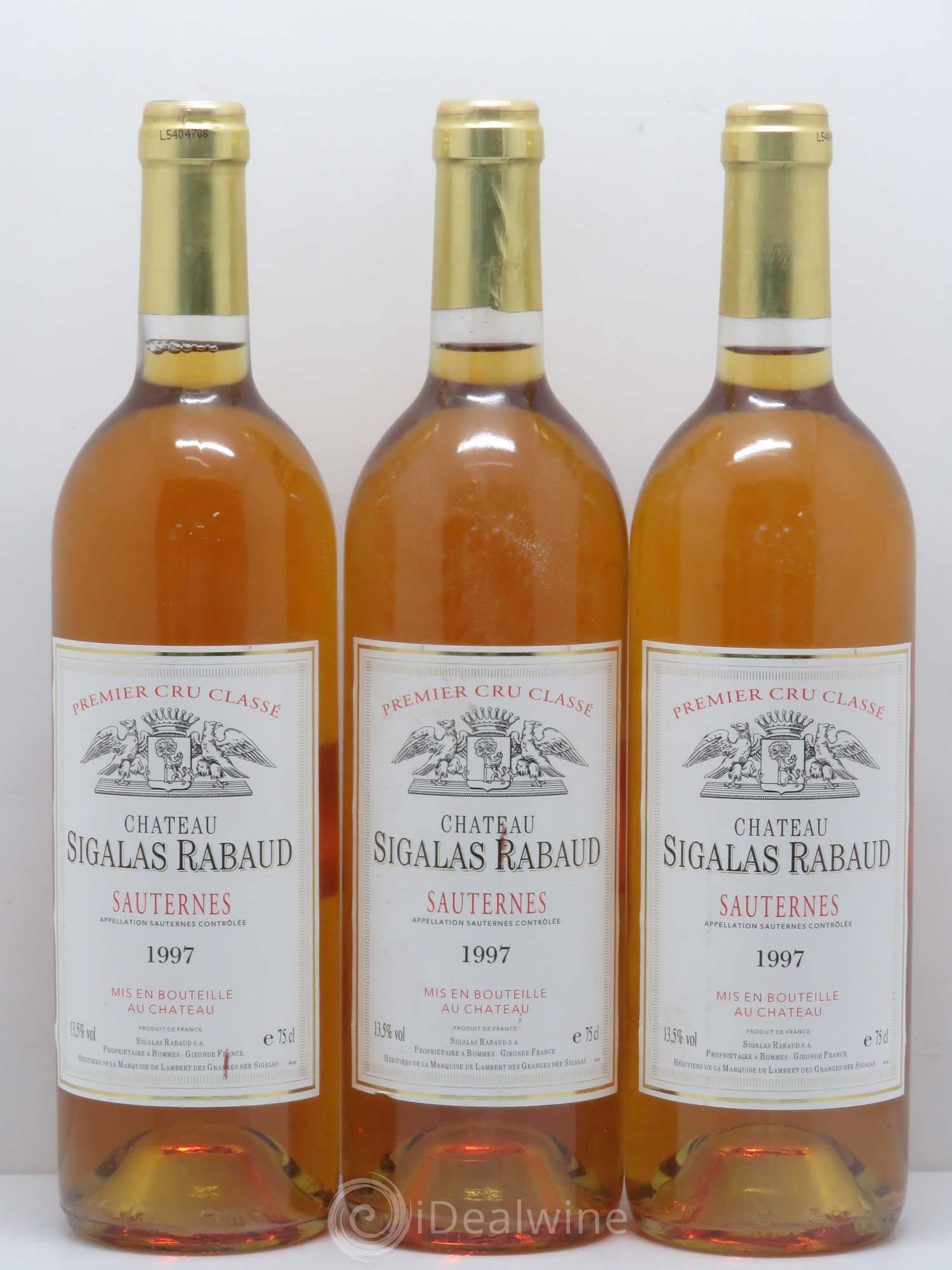 Château Sigalas Rabaud 1er Grand Cru Classé 1997 - Lotto di 6 bottiglie - 2