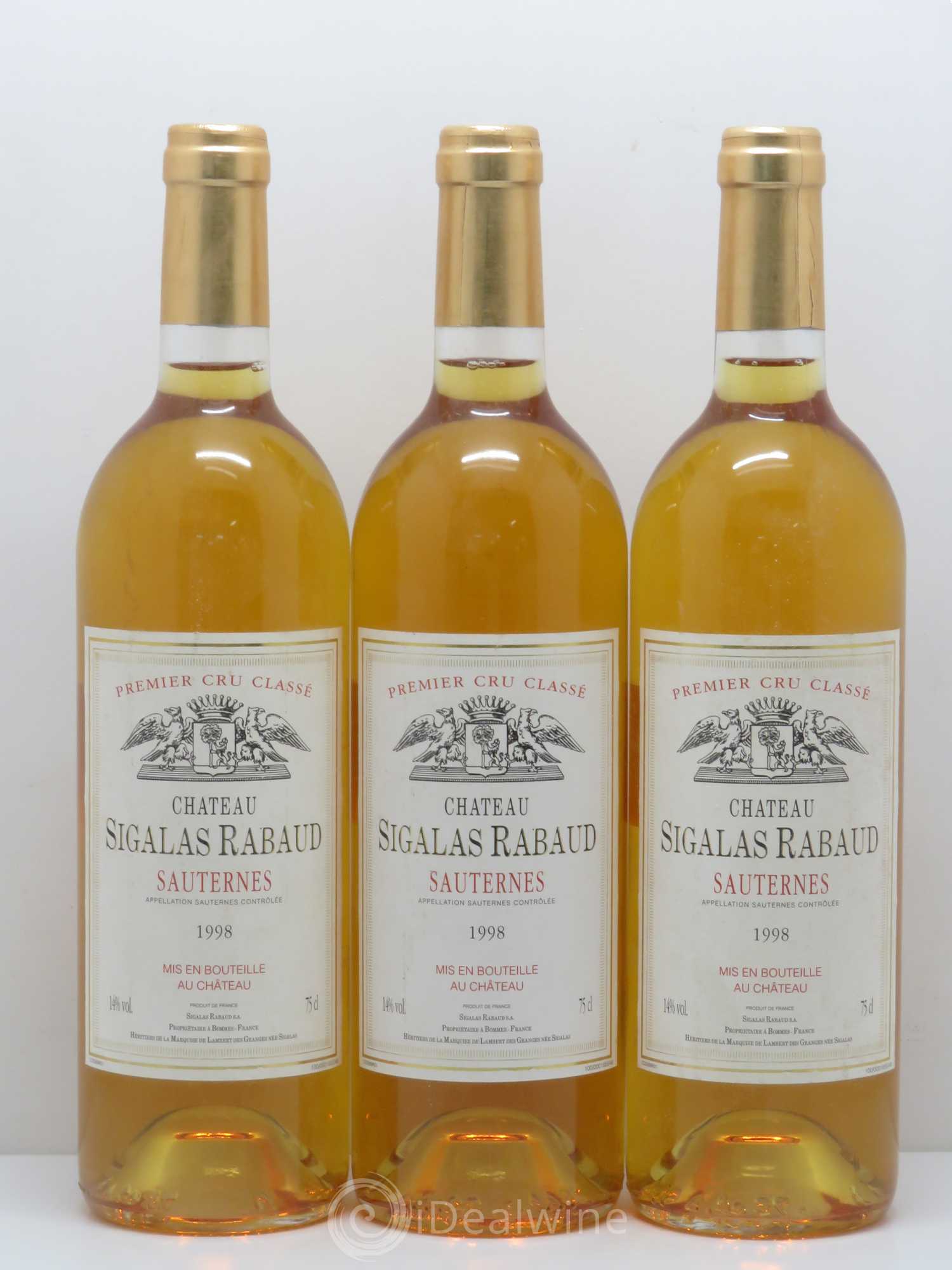 Château Sigalas Rabaud 1er Grand Cru Classé 1998 - Lotto di 6 bottiglie - 2