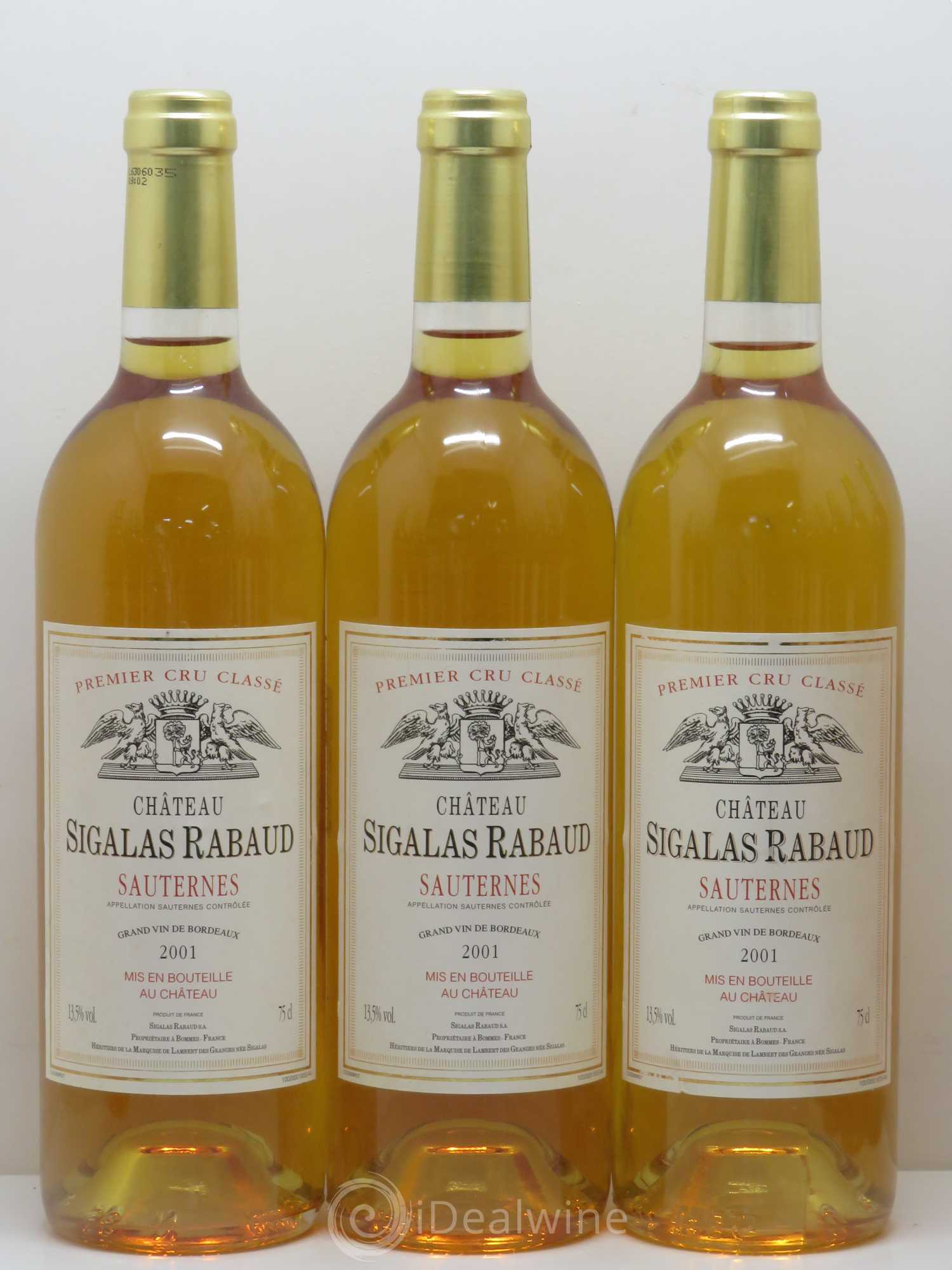 Château Sigalas Rabaud 1er Grand Cru Classé 2001 - Lotto di 12 bottiglie - 1