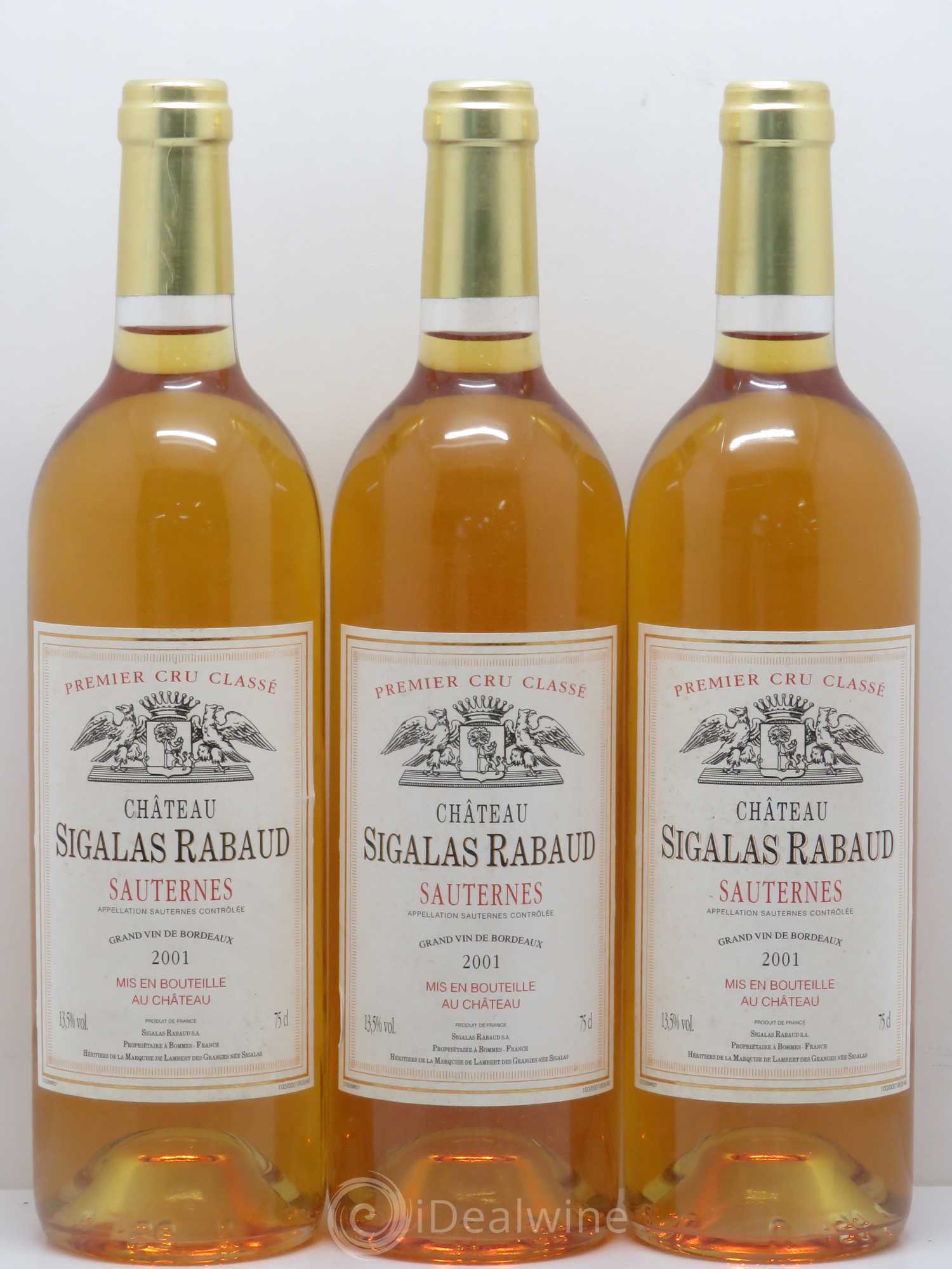 Château Sigalas Rabaud 1er Grand Cru Classé 2001 - Lotto di 6 bottiglie - 2