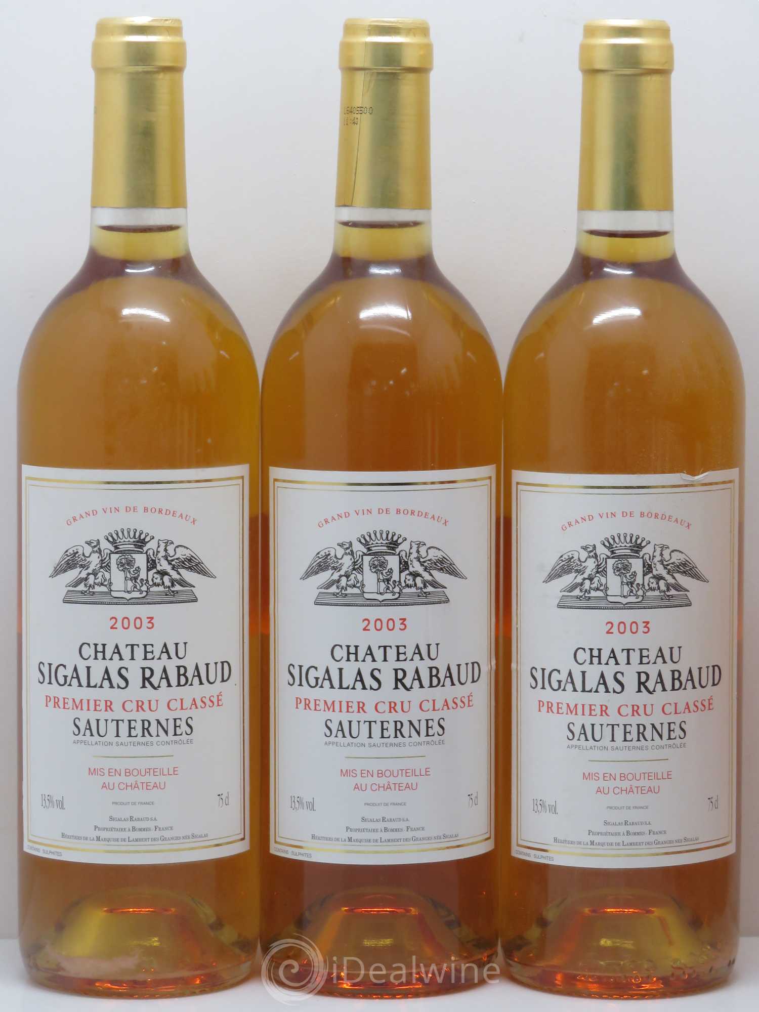 Château Sigalas Rabaud 1er Grand Cru Classé 2003 - Lotto di 12 bottiglie - 2
