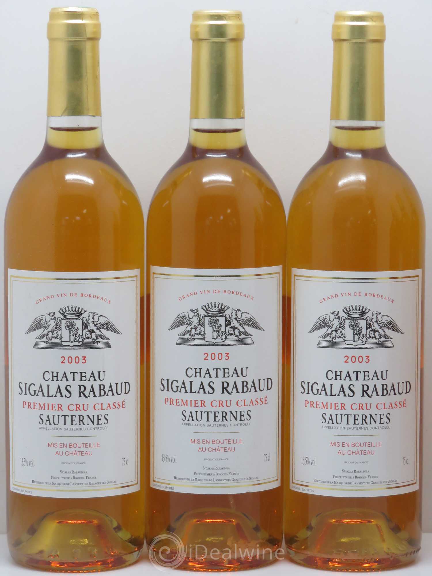 Château Sigalas Rabaud 1er Grand Cru Classé 2003 - Lotto di 12 bottiglie - 3