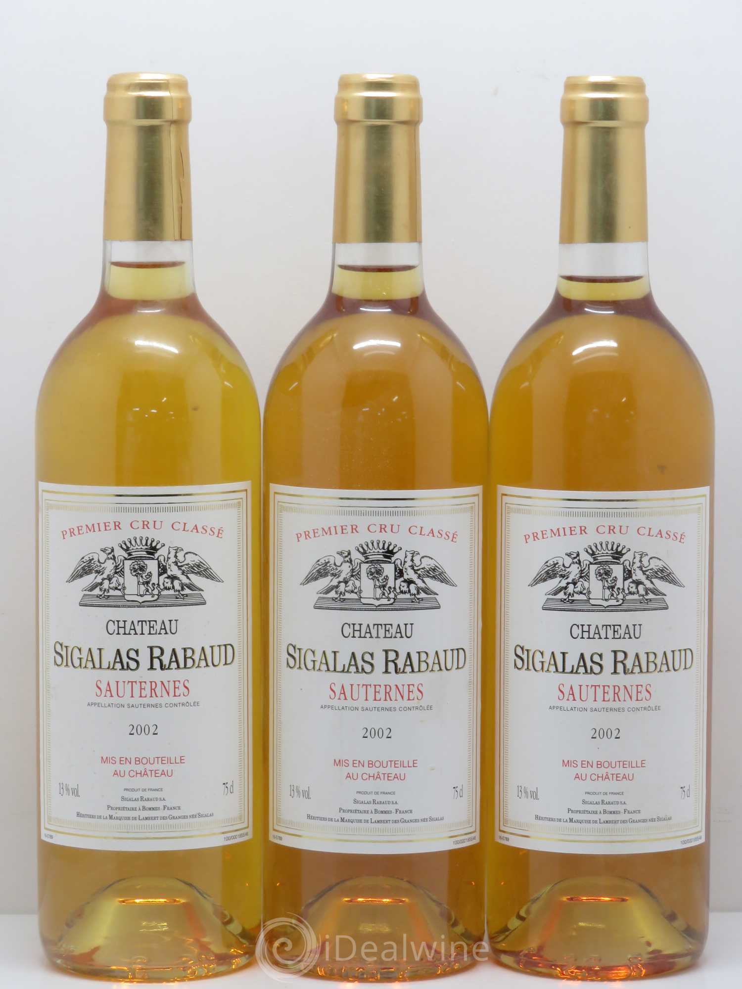 Château Sigalas Rabaud 1er Grand Cru Classé 2002 - Lotto di 6 bottiglie - 2