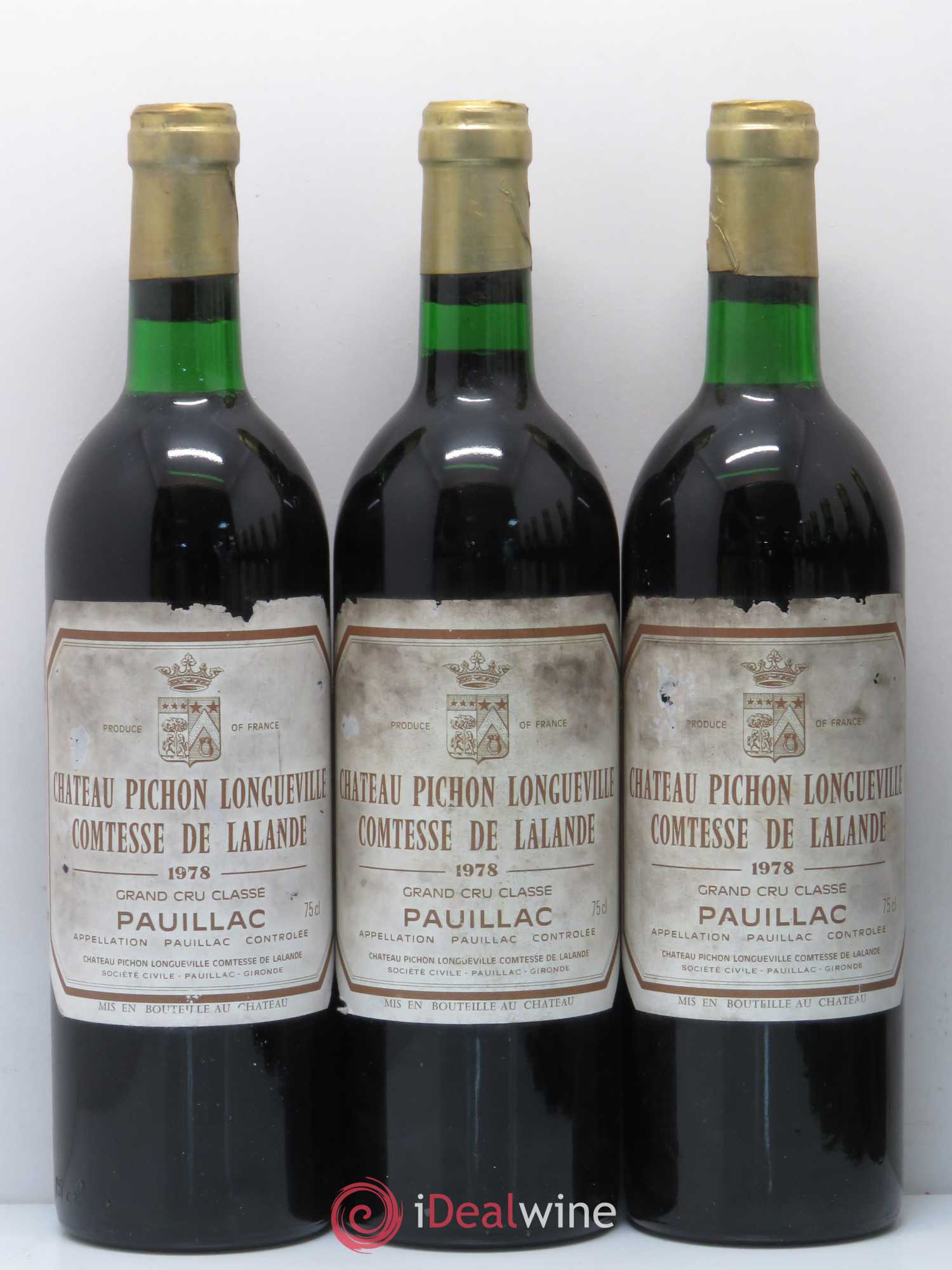 Château Pichon Longueville Comtesse de Lalande 2ème Grand Cru Classé 1978 - Lot de 12 bouteilles - 2