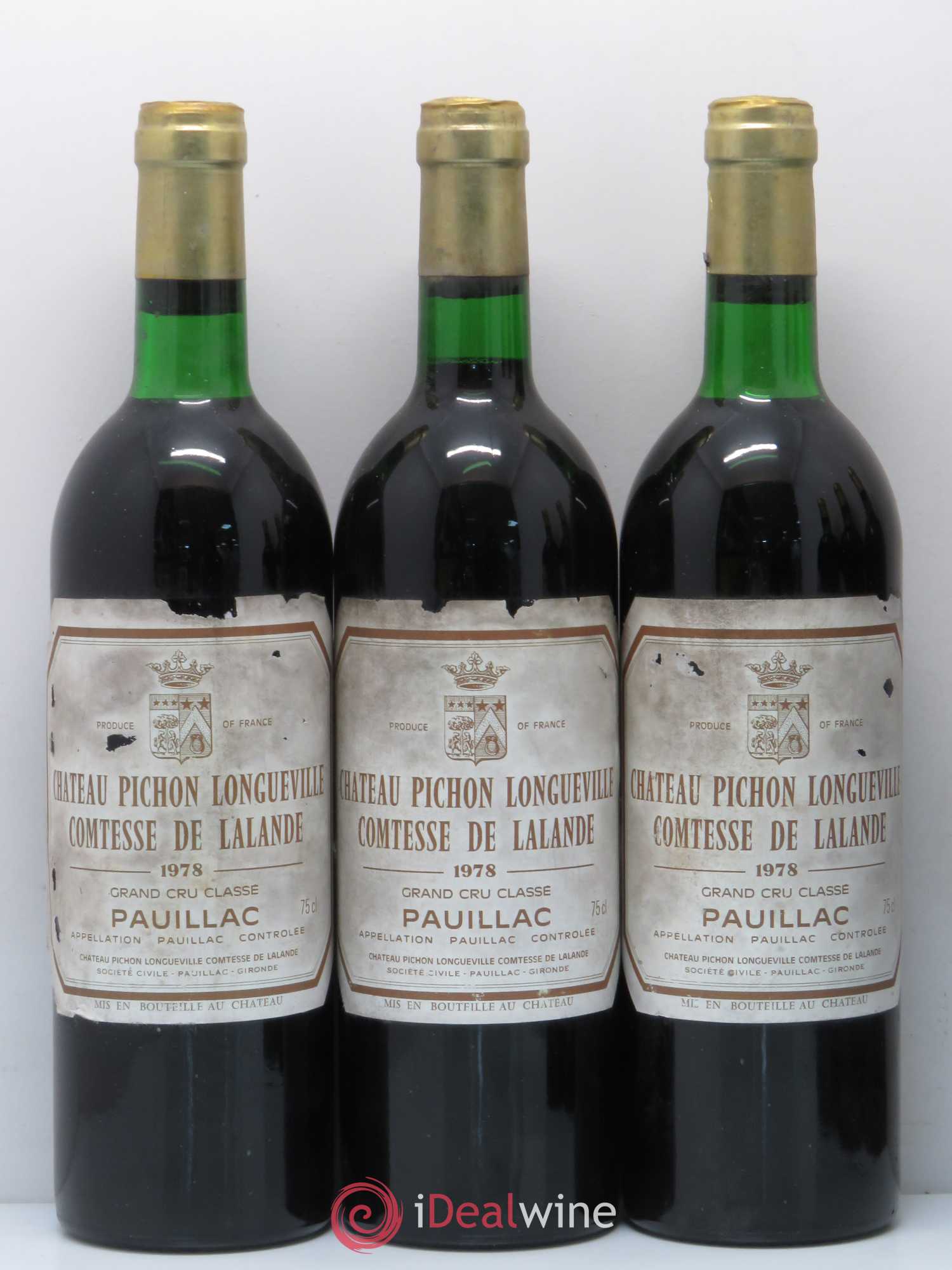 Château Pichon Longueville Comtesse de Lalande 2ème Grand Cru Classé 1978 - Lot de 12 bouteilles - 3