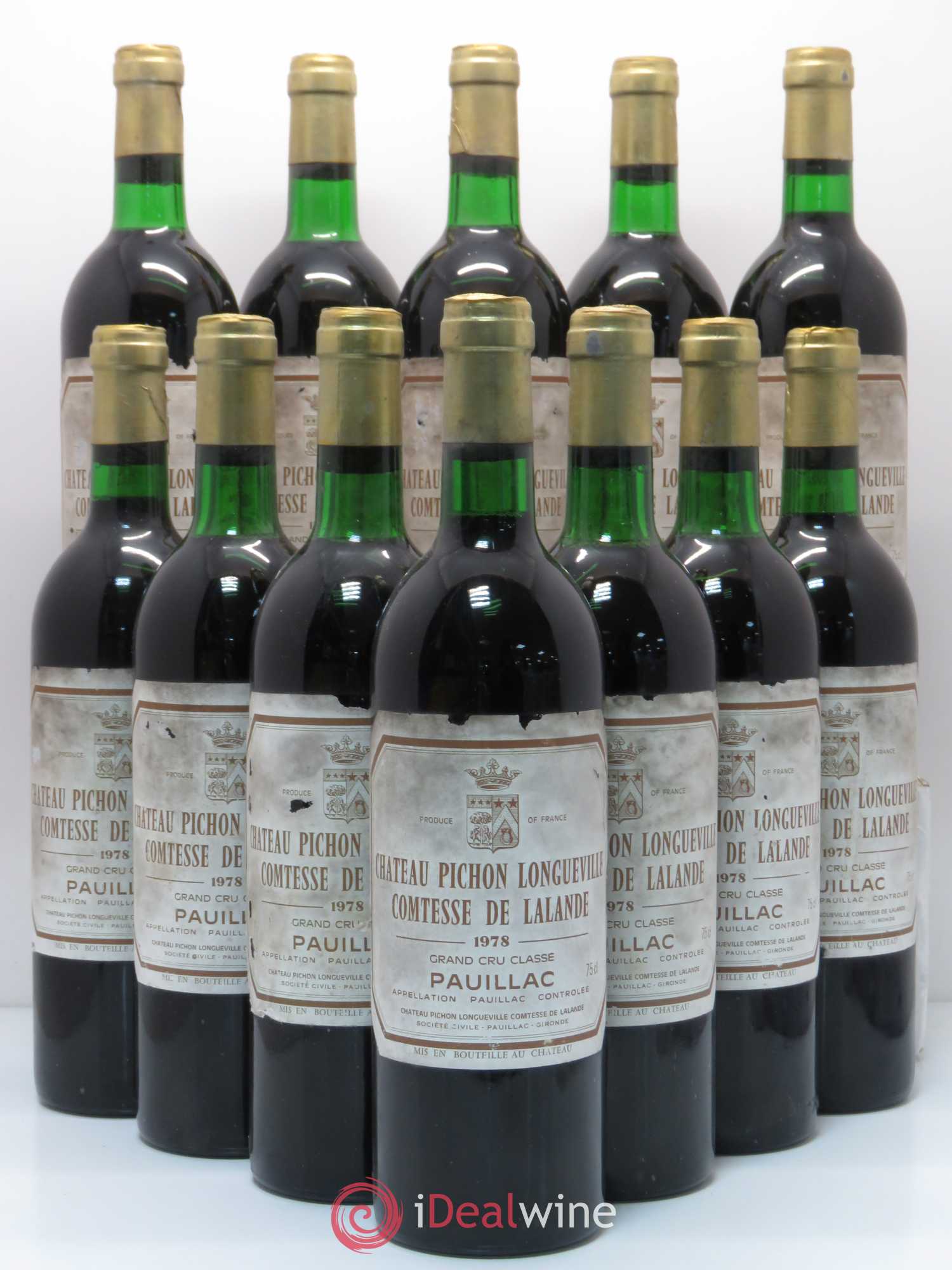 Château Pichon Longueville Comtesse de Lalande 2ème Grand Cru Classé 1978 - Lot de 12 bouteilles - 0