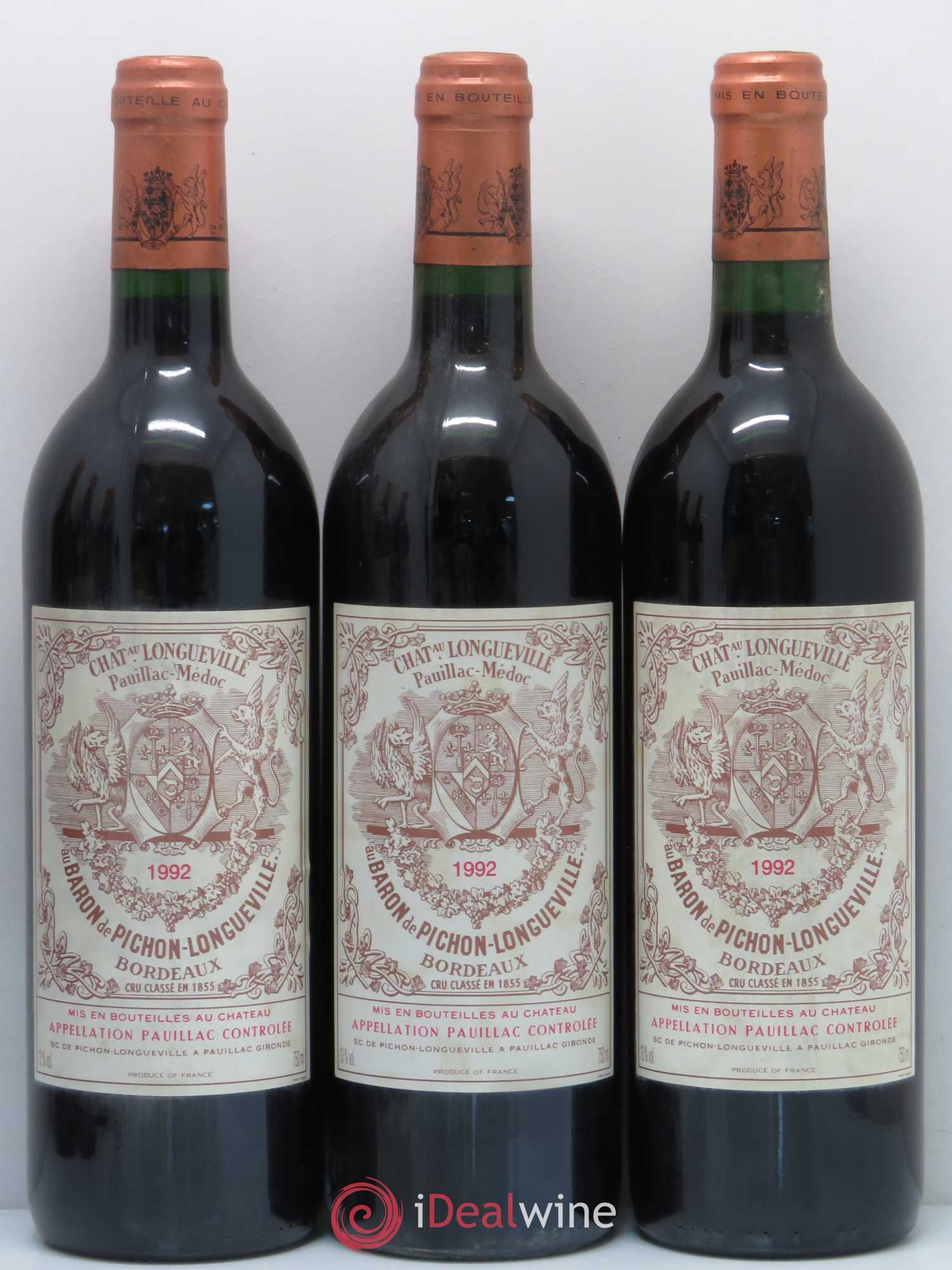 Pichon Longueville Baron 2ème Grand Cru Classé 1992 - Lot de 6 bouteilles - 1