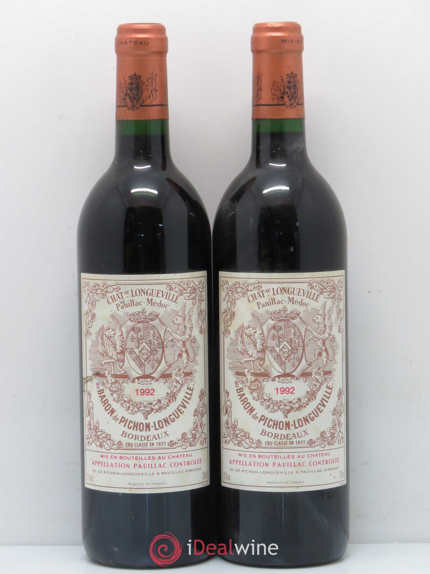 Pichon Longueville Baron 2ème Grand Cru Classé 1992 - Lot de 2 bouteilles - 0