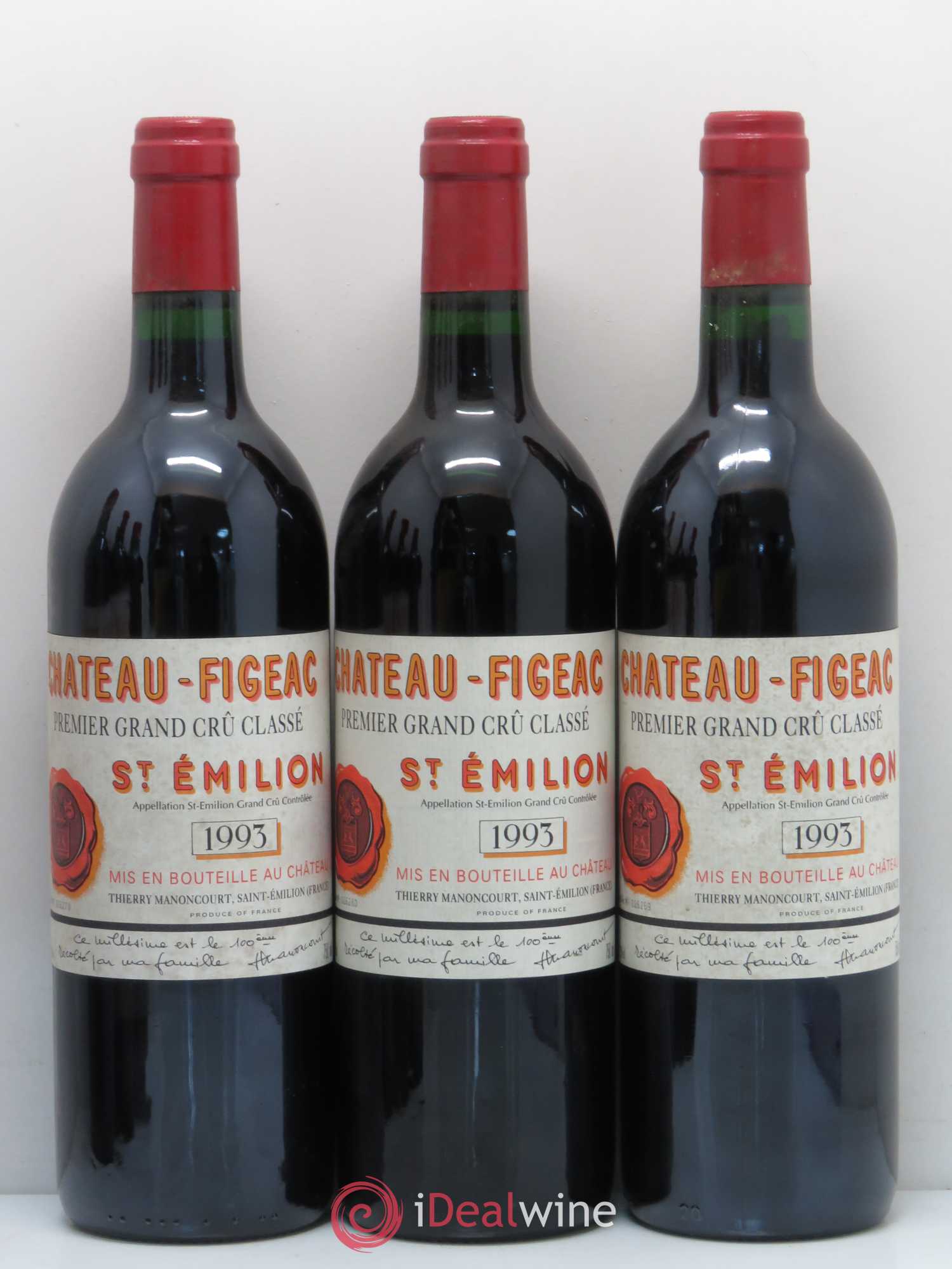 Château Figeac 1er Grand Cru Classé A 1993 - Lot de 6 bouteilles - 1