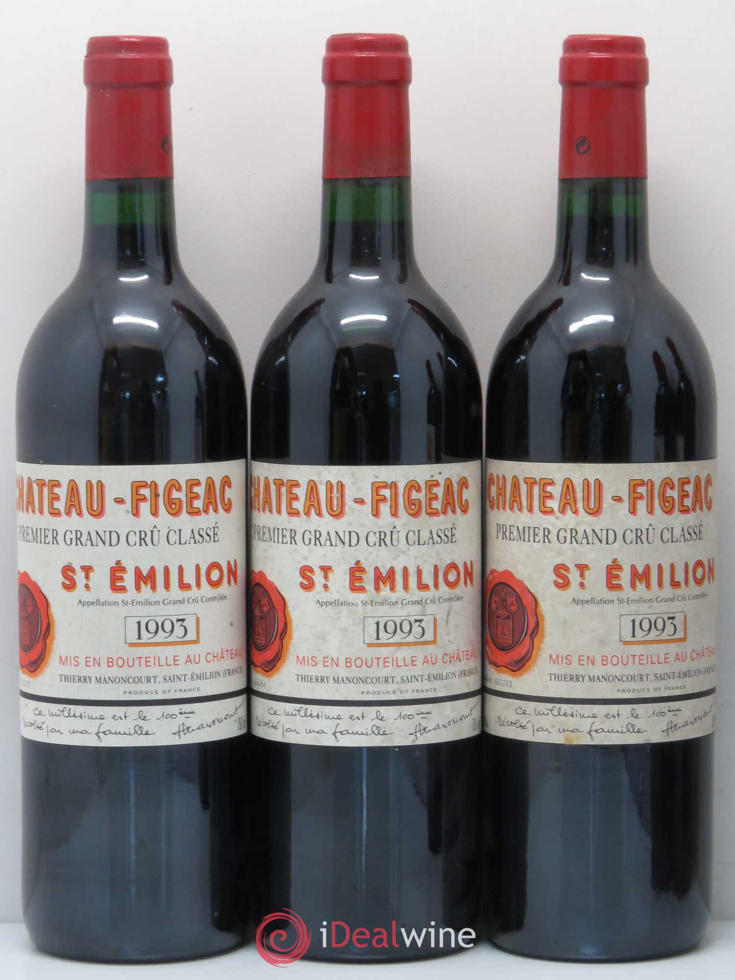 Château Figeac 1er Grand Cru Classé A 1993 - Lot de 5 bouteilles - 1