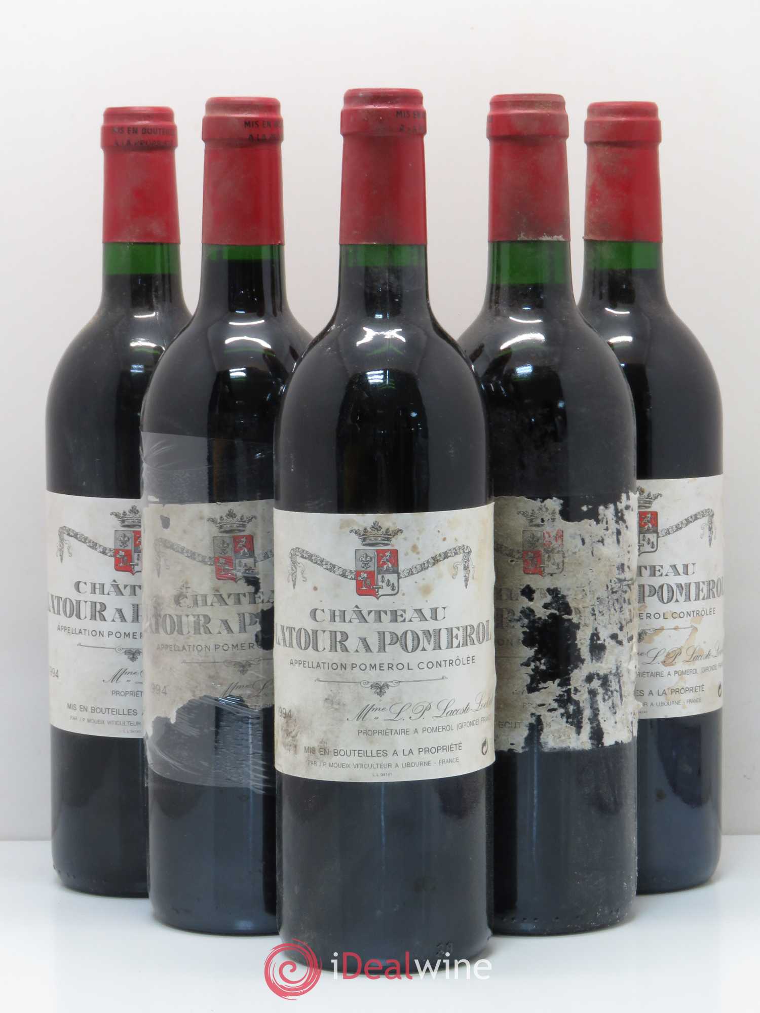 Château Latour à Pomerol 1994 - Lot de 5 bouteilles - 0