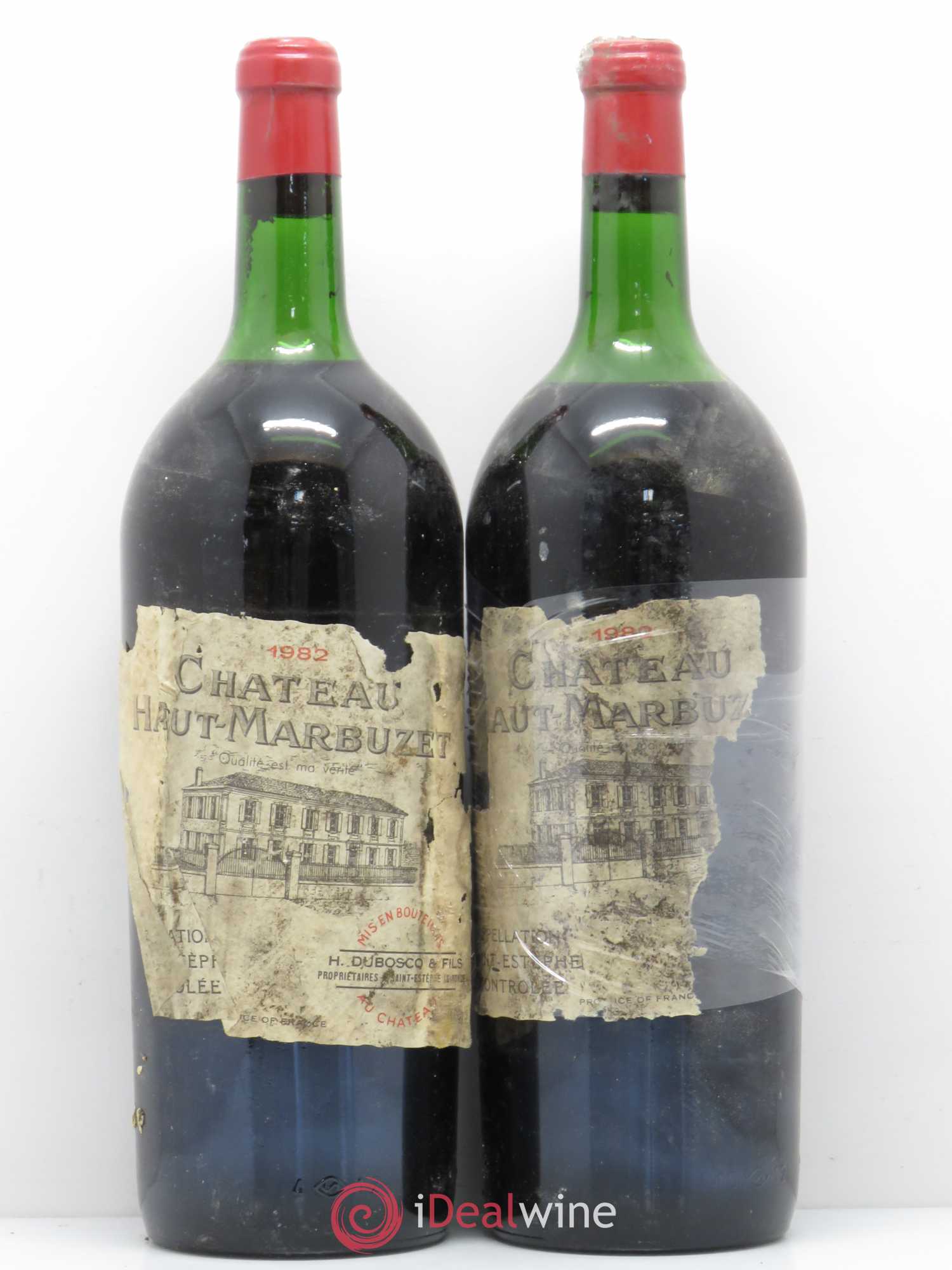 Château Haut Marbuzet 1982 - Lot de 2 magnums - 0