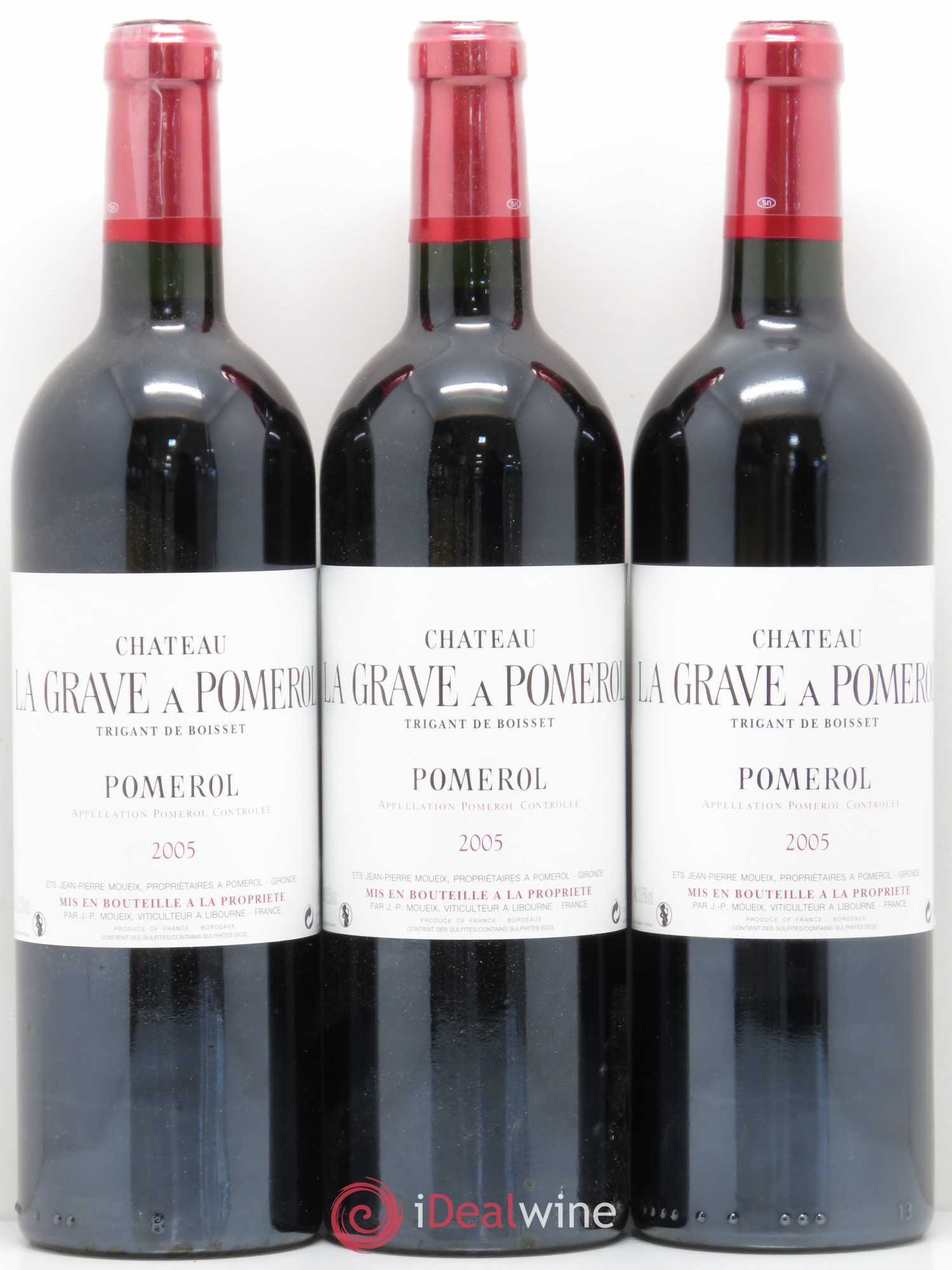 Château La Grave à Pomerol (Trigant de Boisset) 2005 - Lot de 12 bouteilles - 1