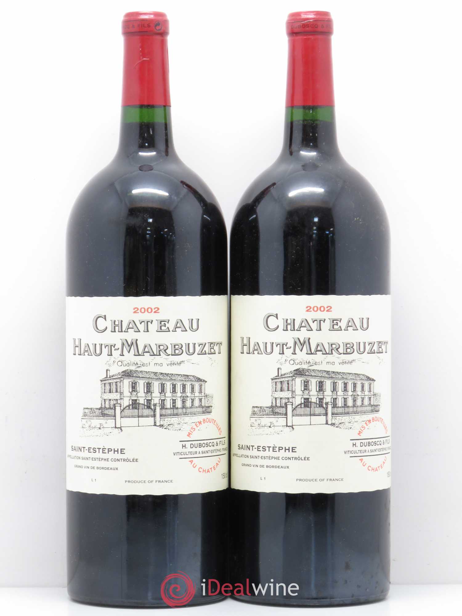 Château Haut Marbuzet 2002 - Lot de 2 magnums - 0