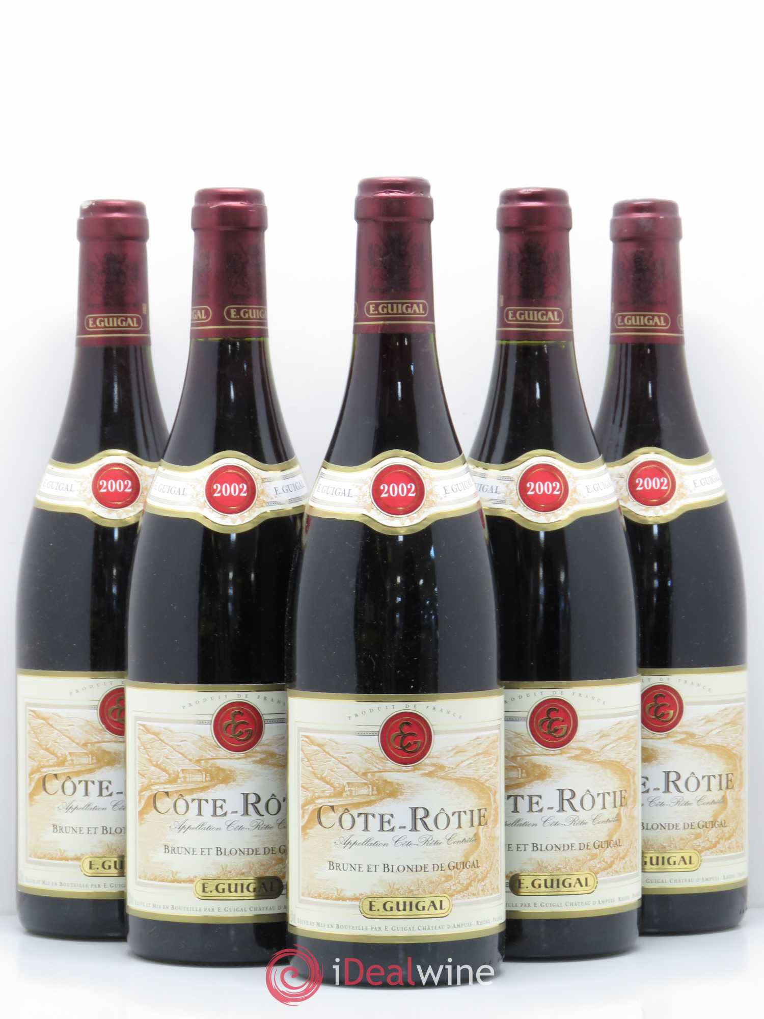 Côte-Rôtie Côtes Brune et Blonde Guigal (sans prix de réserve) 2002 - Lot de 5 bouteilles - 0