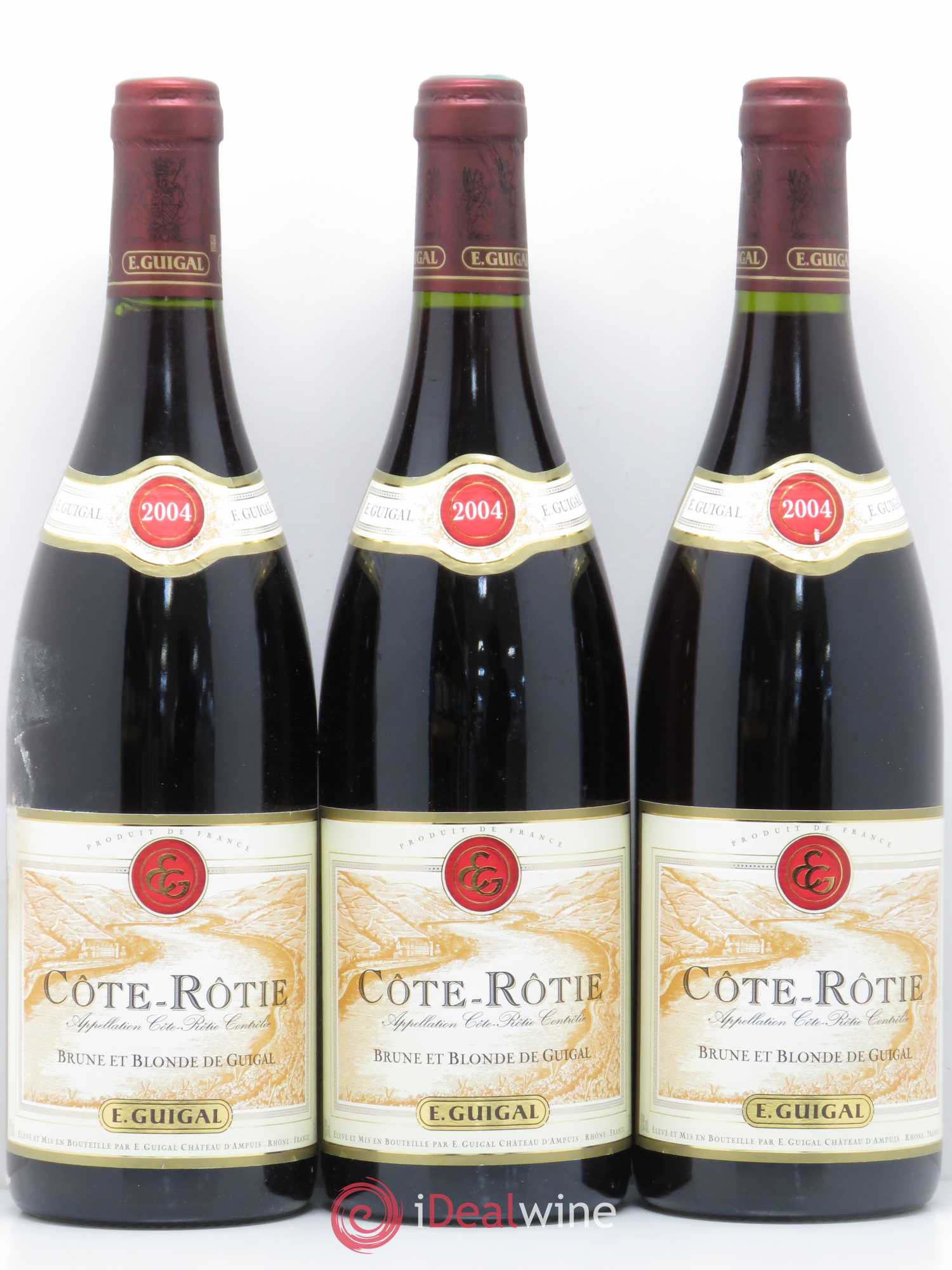 Côte-Rôtie Côtes Brune et Blonde Guigal 2004 - Lot de 3 bouteilles - 0