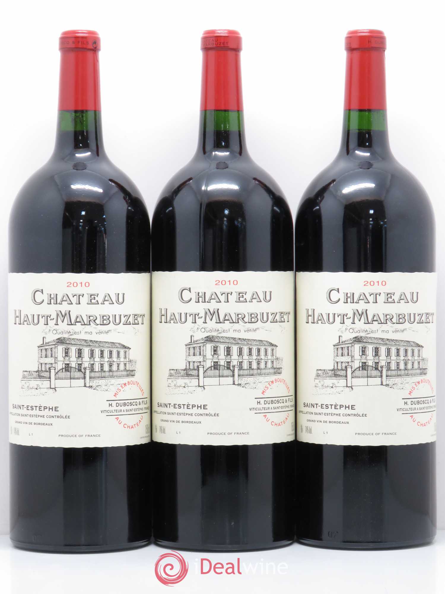 Château Haut Marbuzet 2010 - Lot de 3 magnums - 0