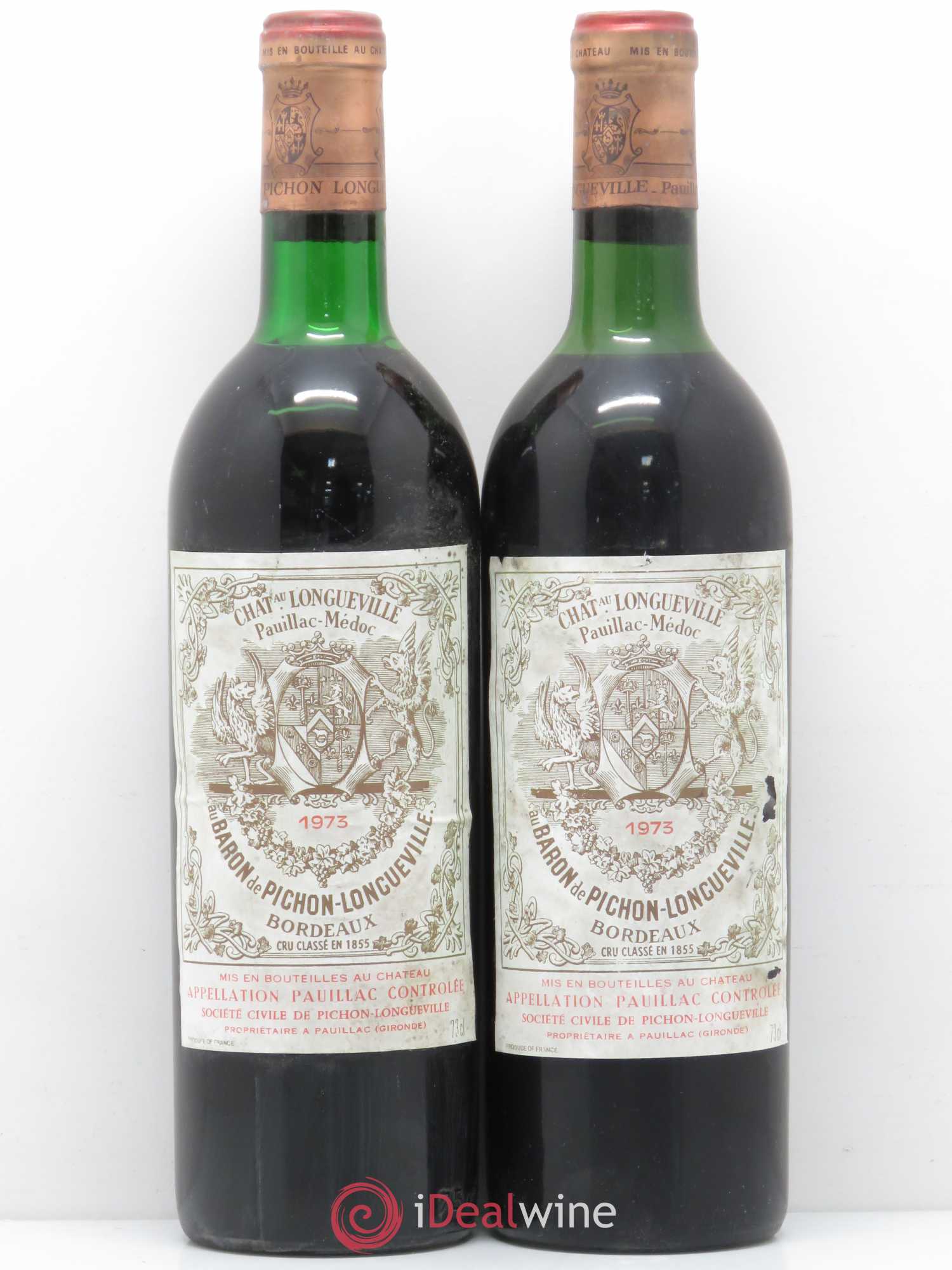 Pichon Longueville Baron 2ème Grand Cru Classé 1973 - Lotto di 4 bottiglie - 1