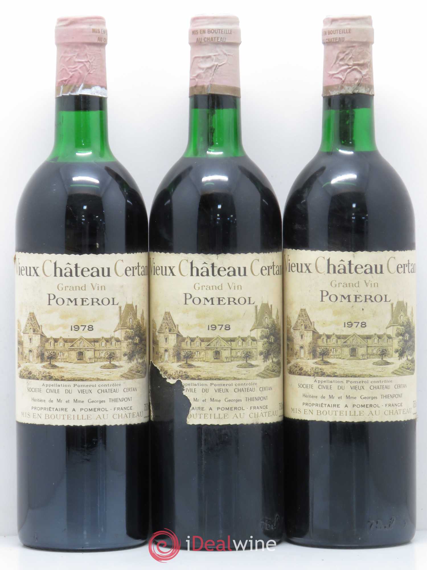 Vieux Château Certan 1978 - Lot de 3 bouteilles - 0