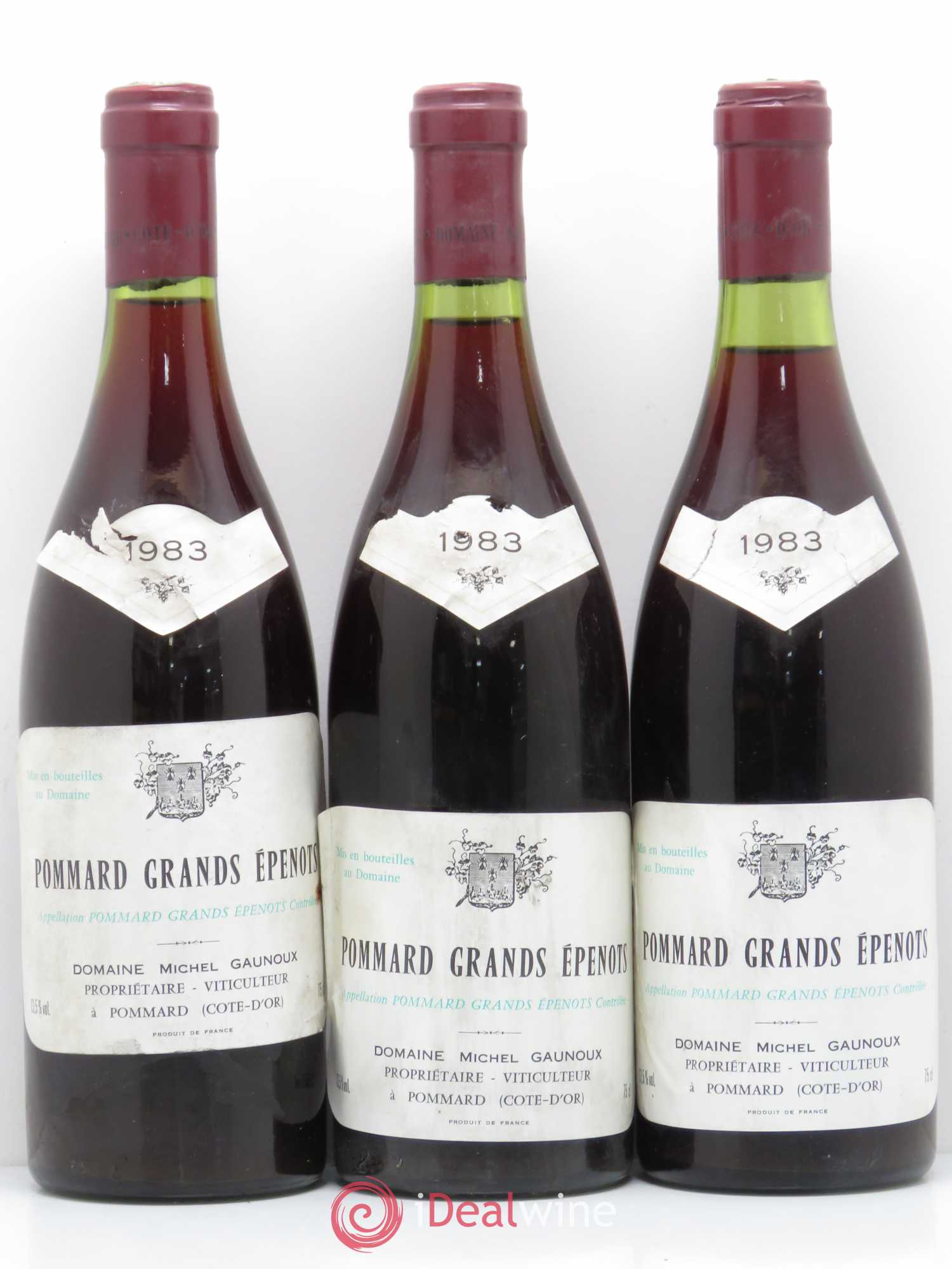 Pommard 1er Cru Grands Epenots Michel Gaunoux 1983 - Lot de 3 bouteilles - 0