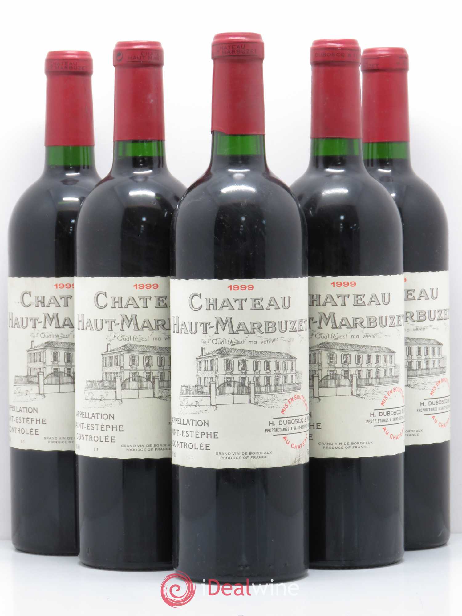 Château Haut Marbuzet 1999 - Lot de 5 bouteilles - 0