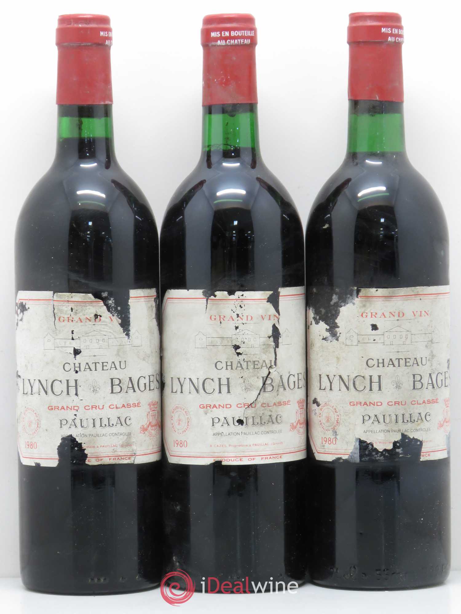 Château Lynch Bages 5ème Grand Cru Classé 1980 - Lot de 5 bouteilles - 1