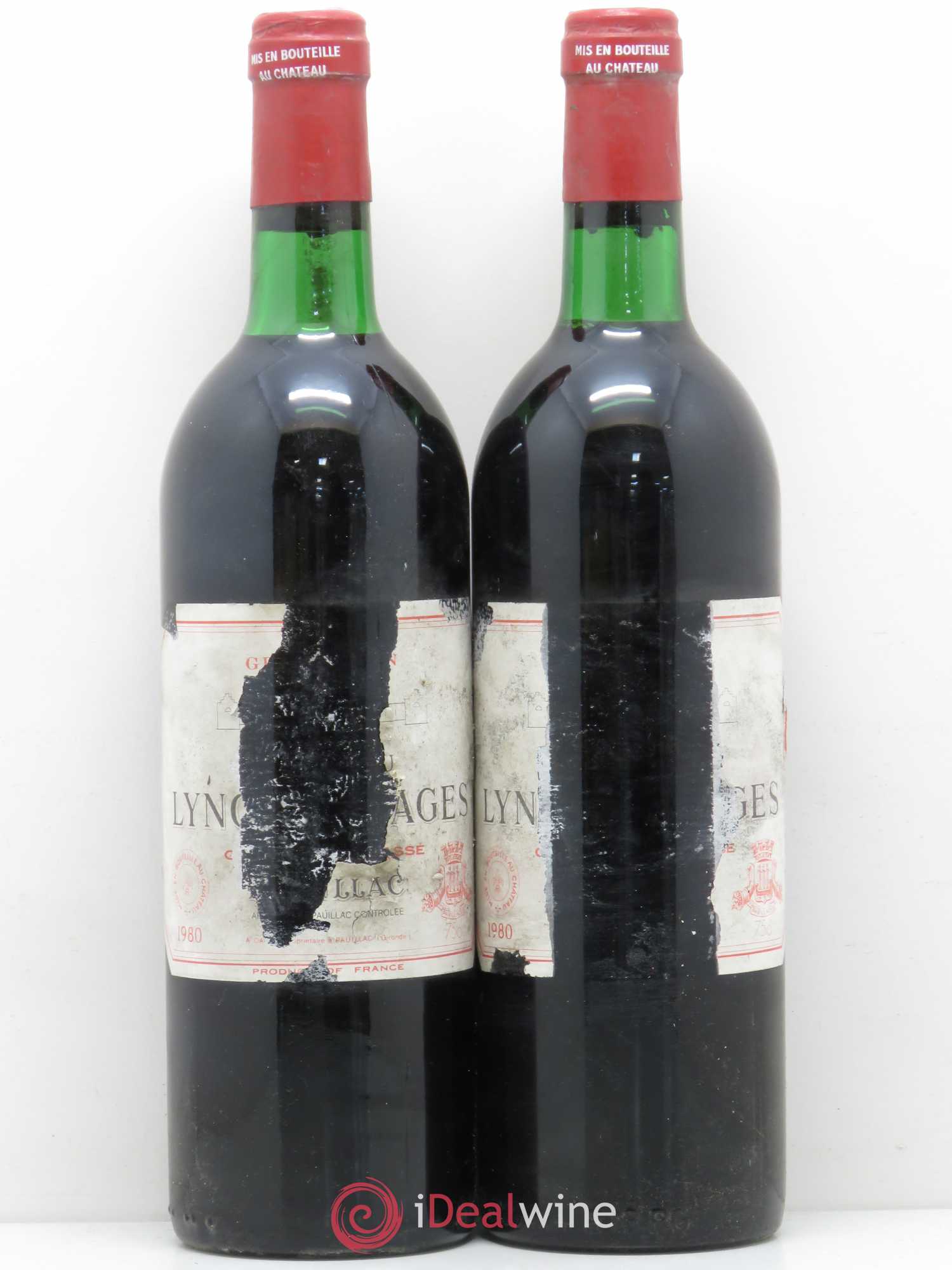 Château Lynch Bages 5ème Grand Cru Classé 1980 - Lot de 5 bouteilles - 2