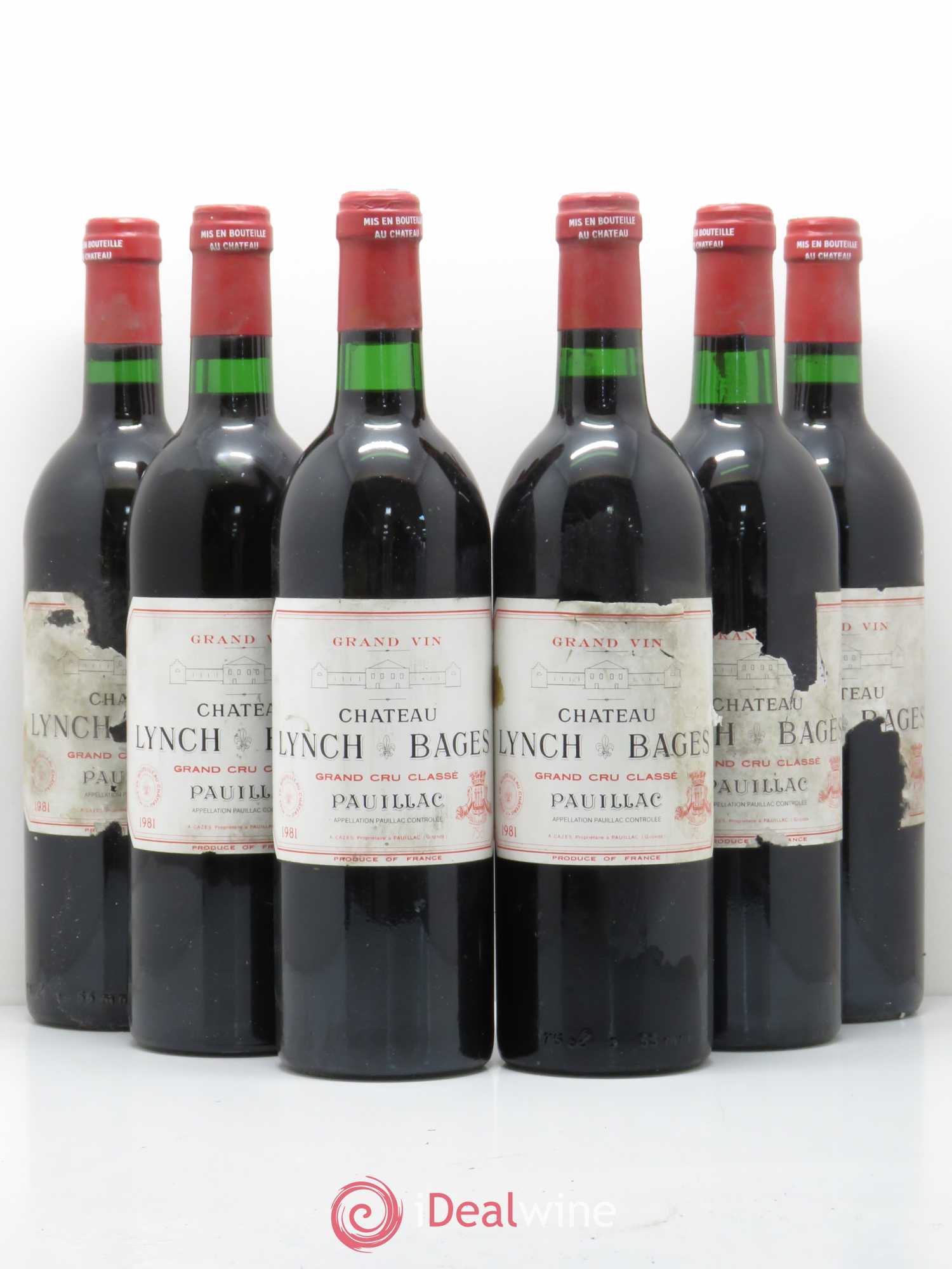 Château Lynch Bages 5ème Grand Cru Classé 1981 - Lot de 6 bouteilles - 0