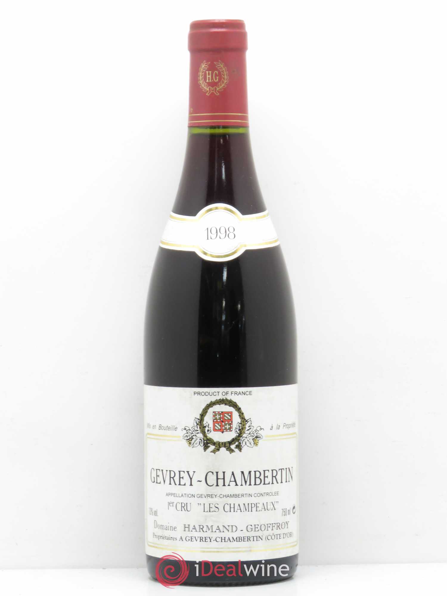Gevrey-Chambertin 1er Cru La Bossière Harmand-Geoffroy (Domaine) 1998 - Lot de 1 bouteille - 0