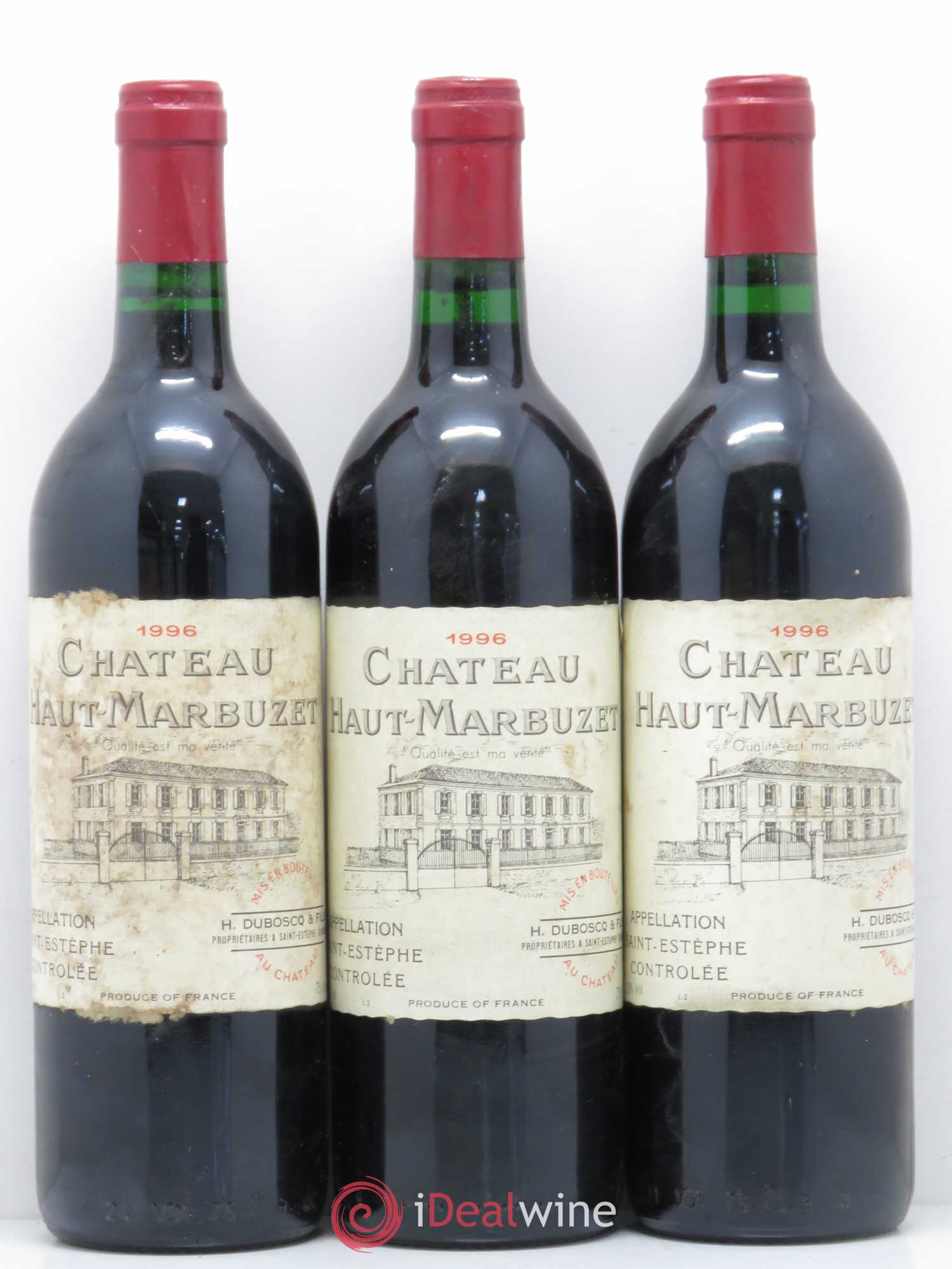 Château Haut Marbuzet 1996 - Lot de 12 bouteilles - 1