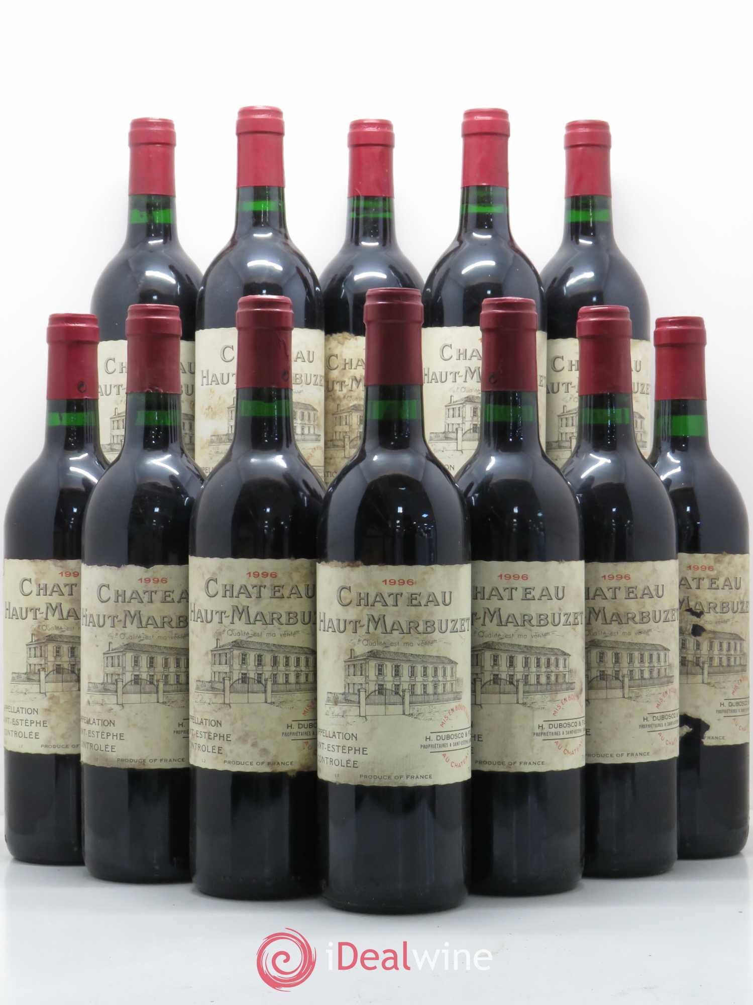 Château Haut Marbuzet 1996 - Lot de 12 bouteilles - 0