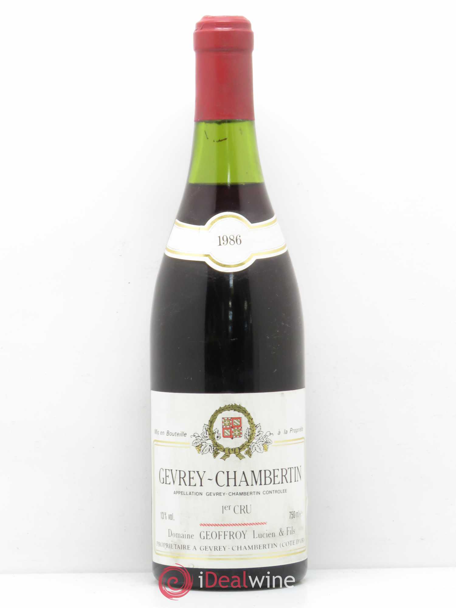 Gevrey-Chambertin 1er Cru Domaine Harmand Geoffroy 1986 - Lot de 1 bouteille - 0