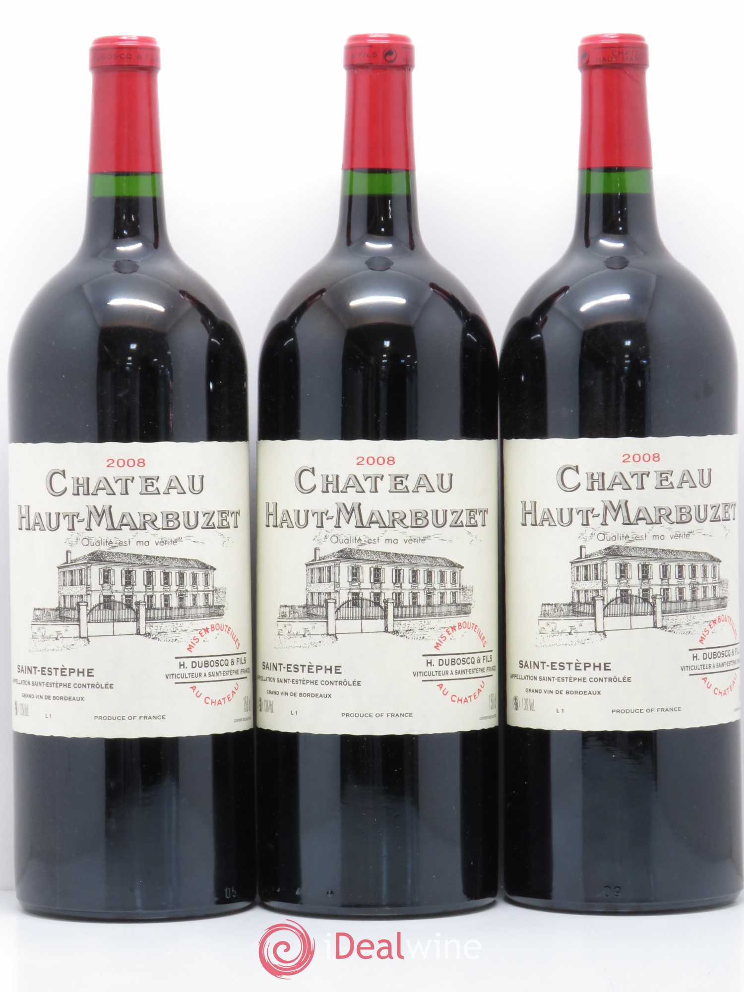Château Haut Marbuzet 2008 - Lot de 3 magnums - 0