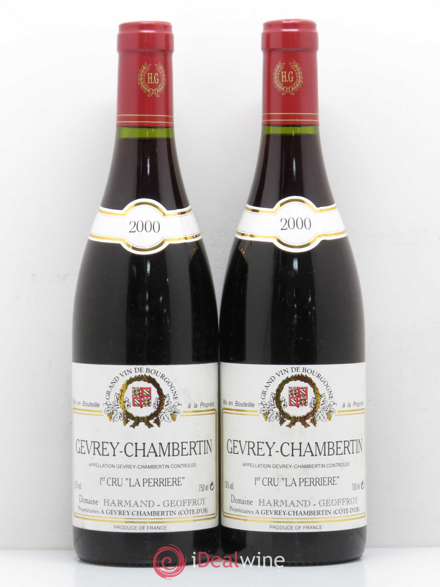 Gevrey-Chambertin 1er Cru La Perrière Harmand-Geoffroy (Domaine) 2000 - Lot de 2 bouteilles - 0