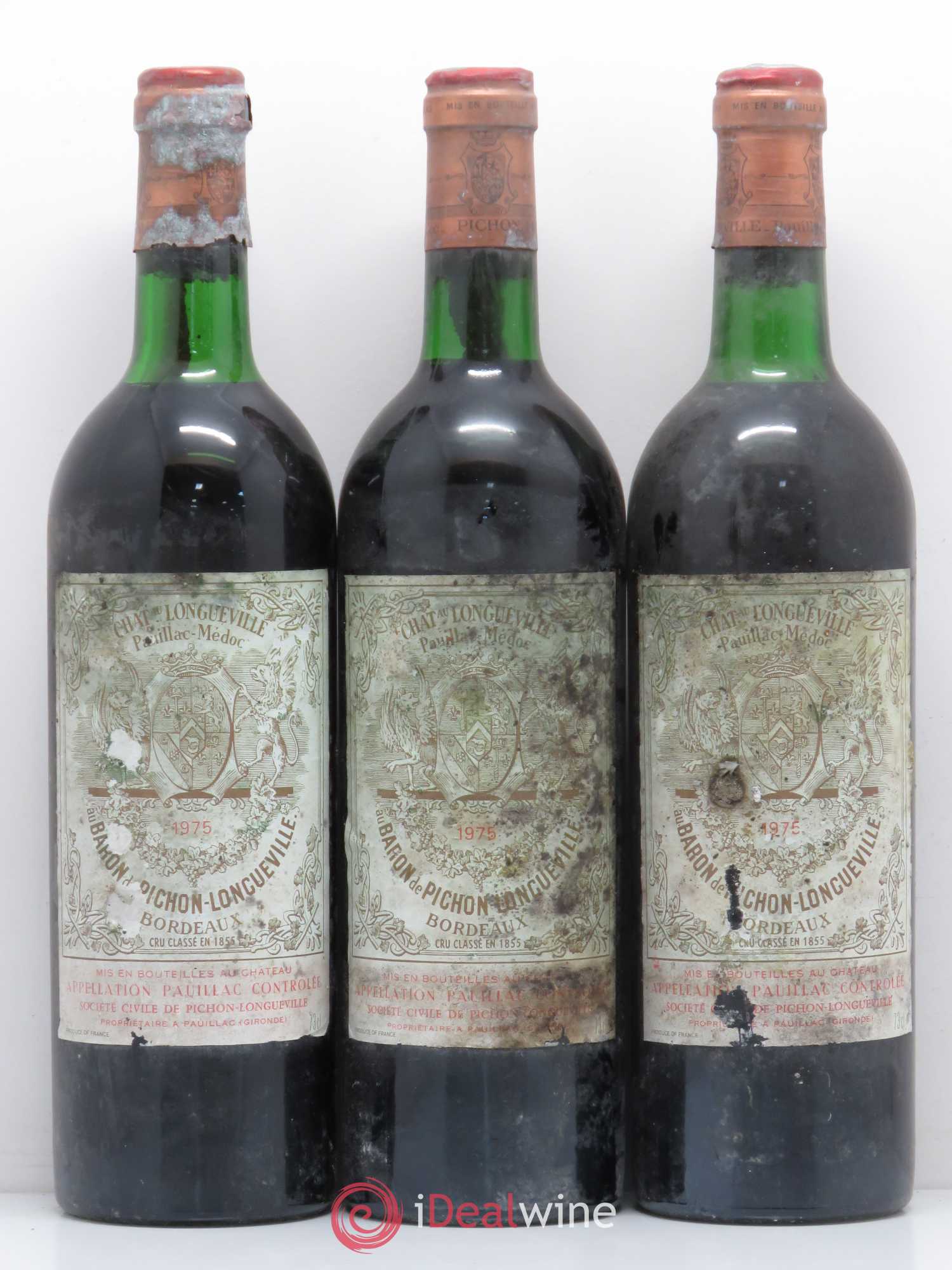 Pichon Longueville Baron 2ème Grand Cru Classé 1975 - Lot de 12 bouteilles - 2