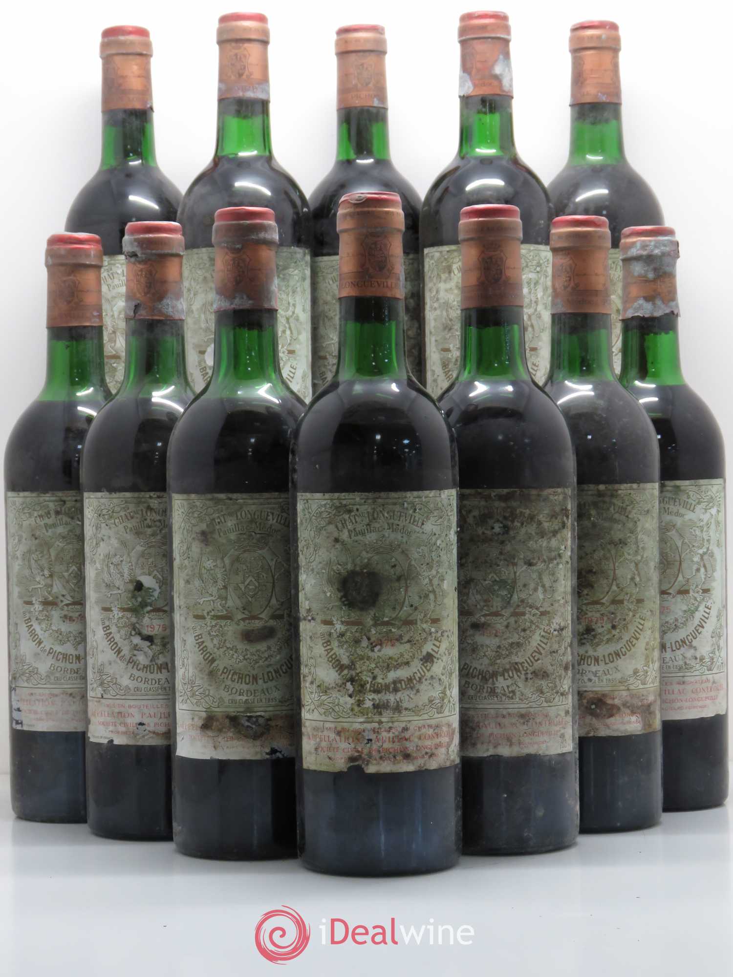 Pichon Longueville Baron 2ème Grand Cru Classé 1975 - Lot de 12 bouteilles - 0