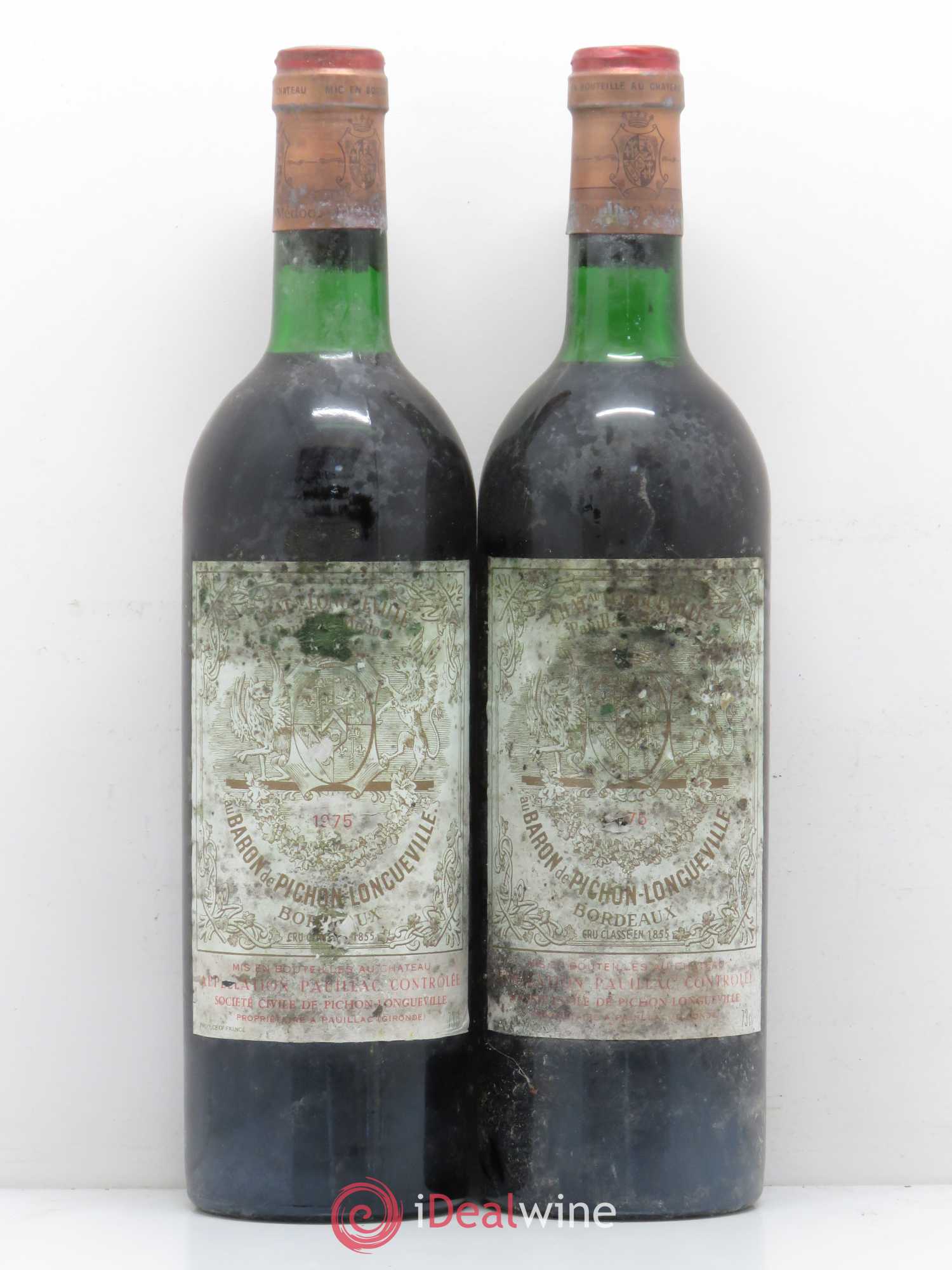 Pichon Longueville Baron 2ème Grand Cru Classé 1975 - Lot de 2 bouteilles - 0