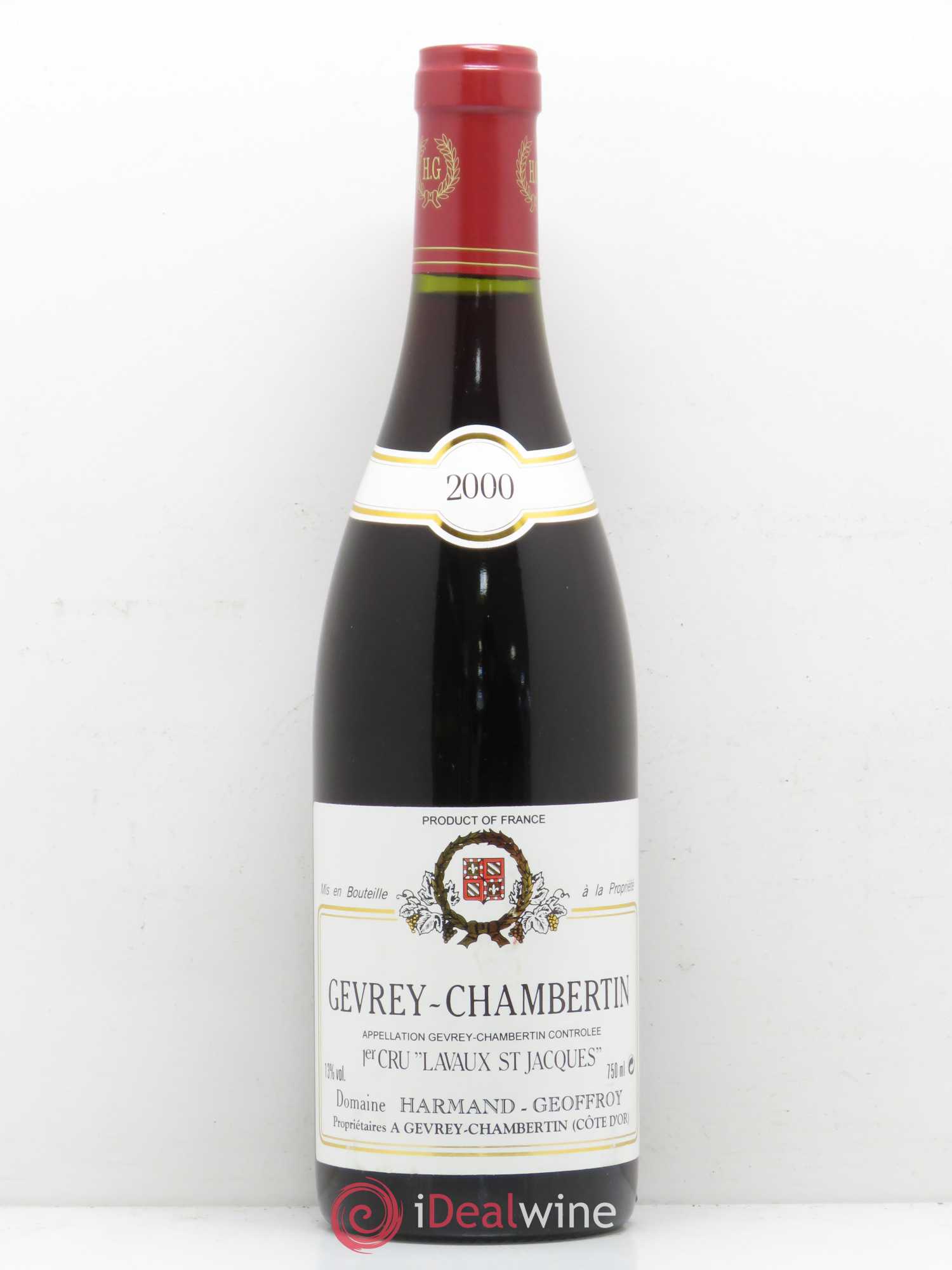 Gevrey-Chambertin 1er Cru Lavaux Saint Jacques Harmand-Geoffroy (Domaine) 2000 - Lot de 1 bouteille - 0
