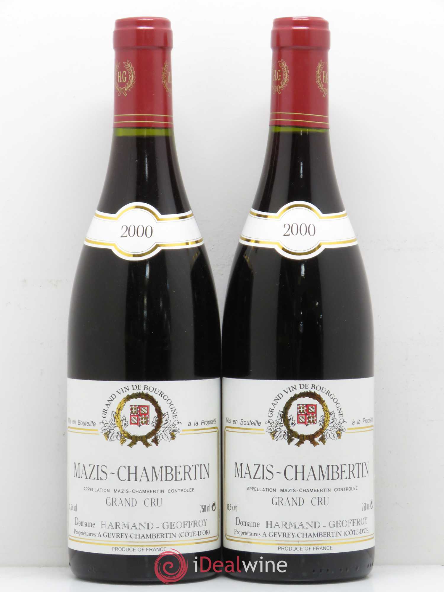 Mazis-Chambertin Grand Cru Harmand-Geoffroy (Domaine) 2000 - Lot de 2 bouteilles - 0