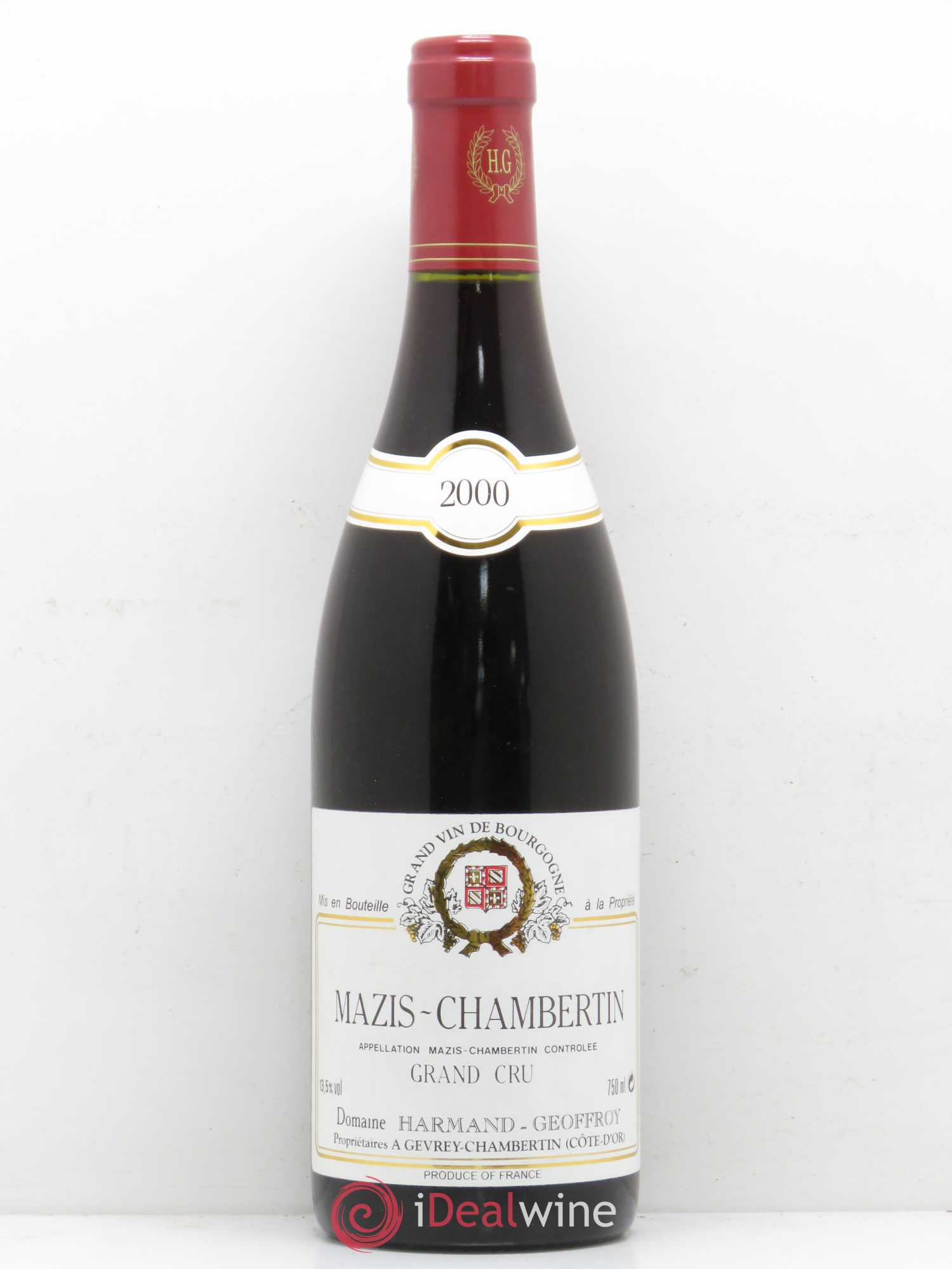 Mazis-Chambertin Grand Cru Harmand-Geoffroy (Domaine) 2000 - Lot de 1 bouteille - 0